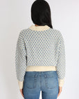 PULL JACQUARD ALICE BEIGE/BLEU PULL NEW KOOKAI Mode Kookai