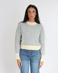 PULL JACQUARD ALICE BEIGE/BLEU PULL NEW KOOKAI Mode Kookai