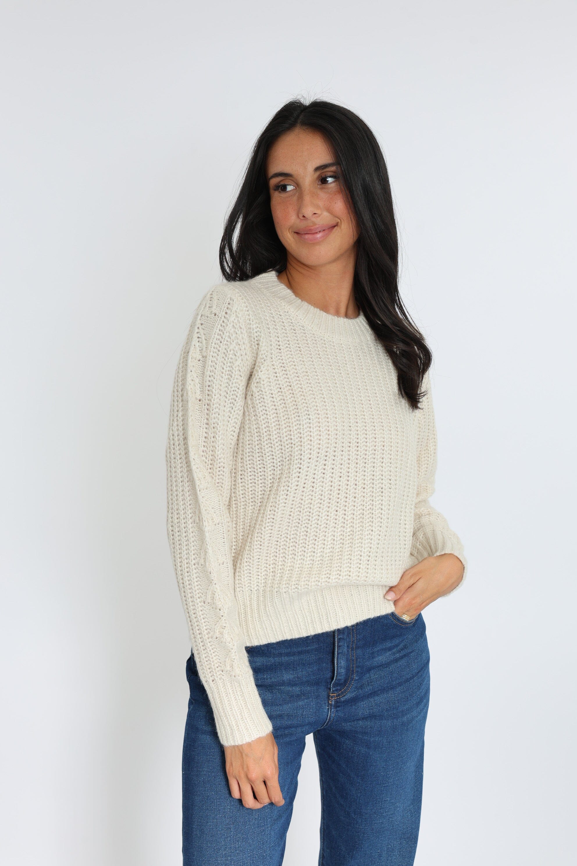 PULL LANA COL ROND ÉCRU PULL KOOKAI Mode Kookai