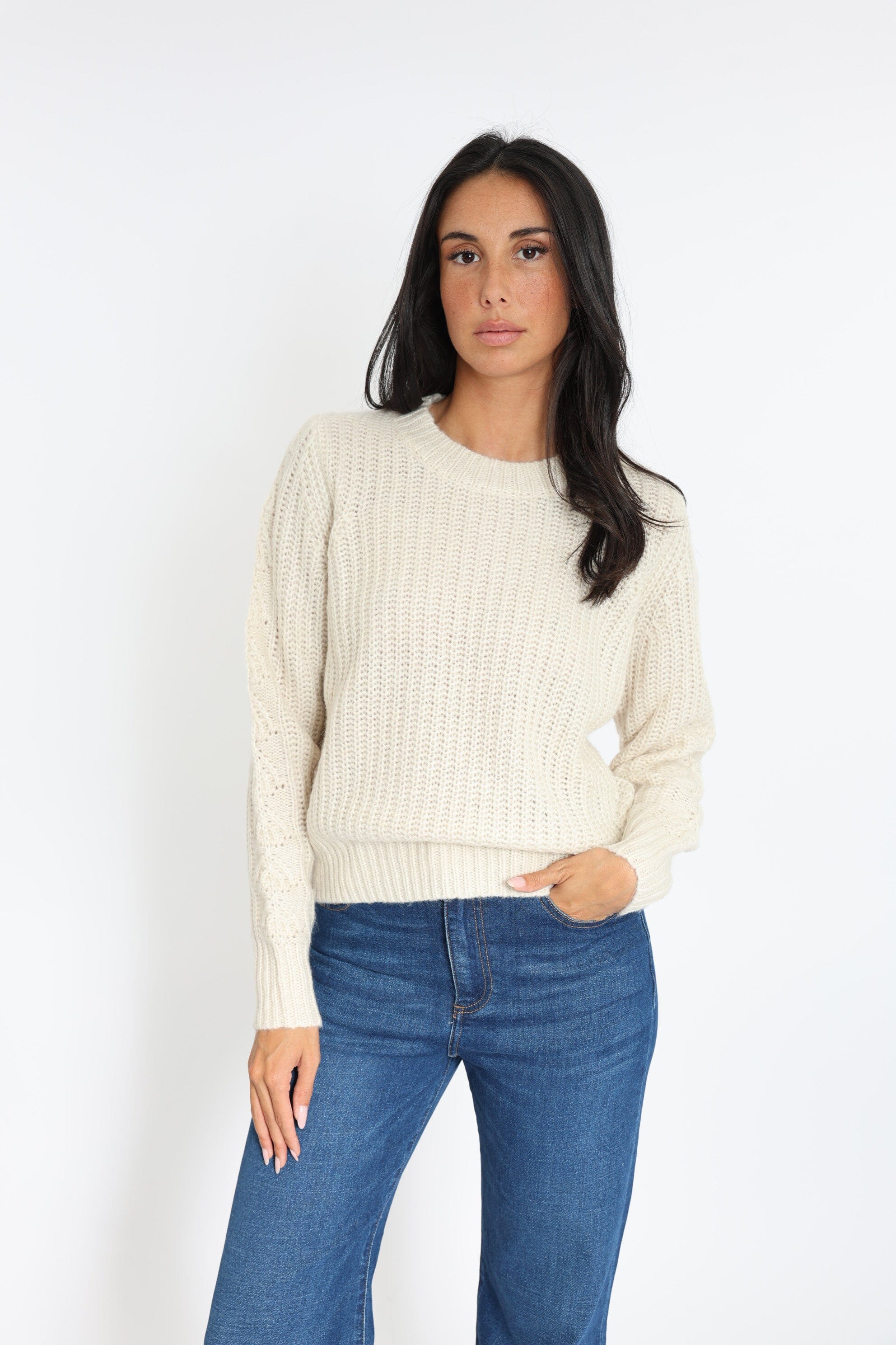 PULL LANA COL ROND ÉCRU PULL KOOKAI Mode Kookai