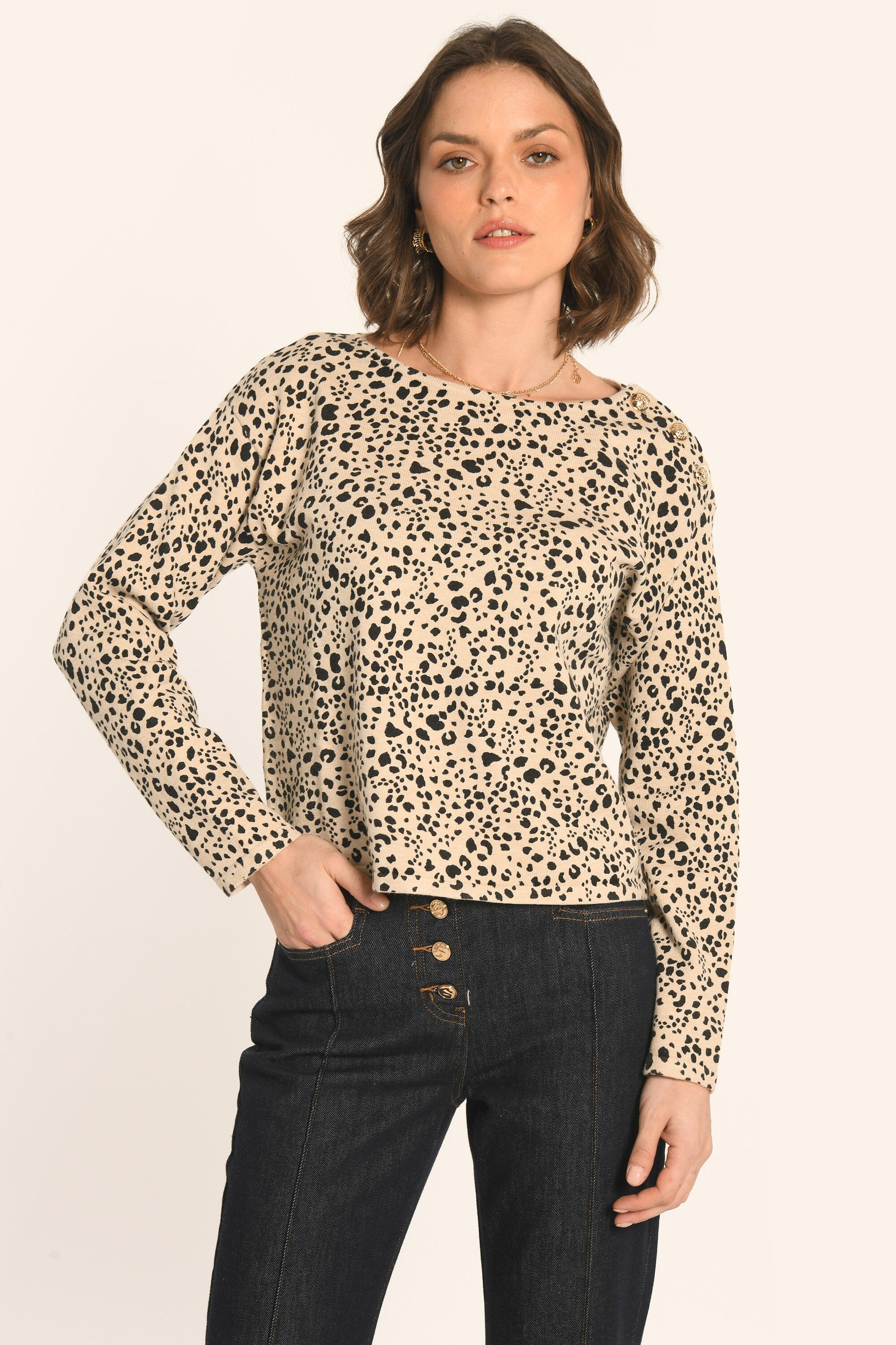 PULL - LÉOPARD - ASTOR PULL KOOKAI Mode Kookai