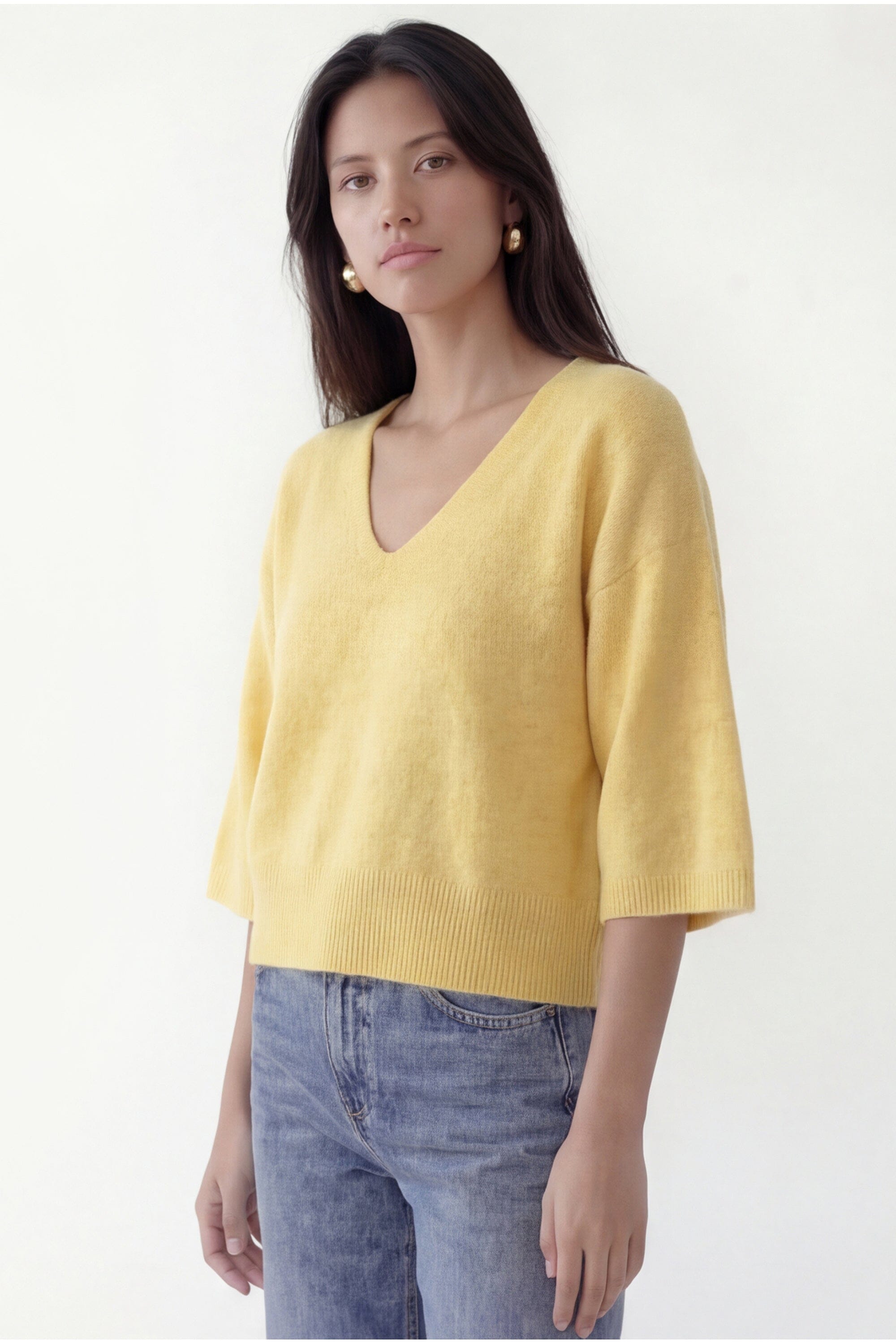 PULL LOOSE - BRUNO - JAUNE PULL NEW KOOKAI Mode Kookai