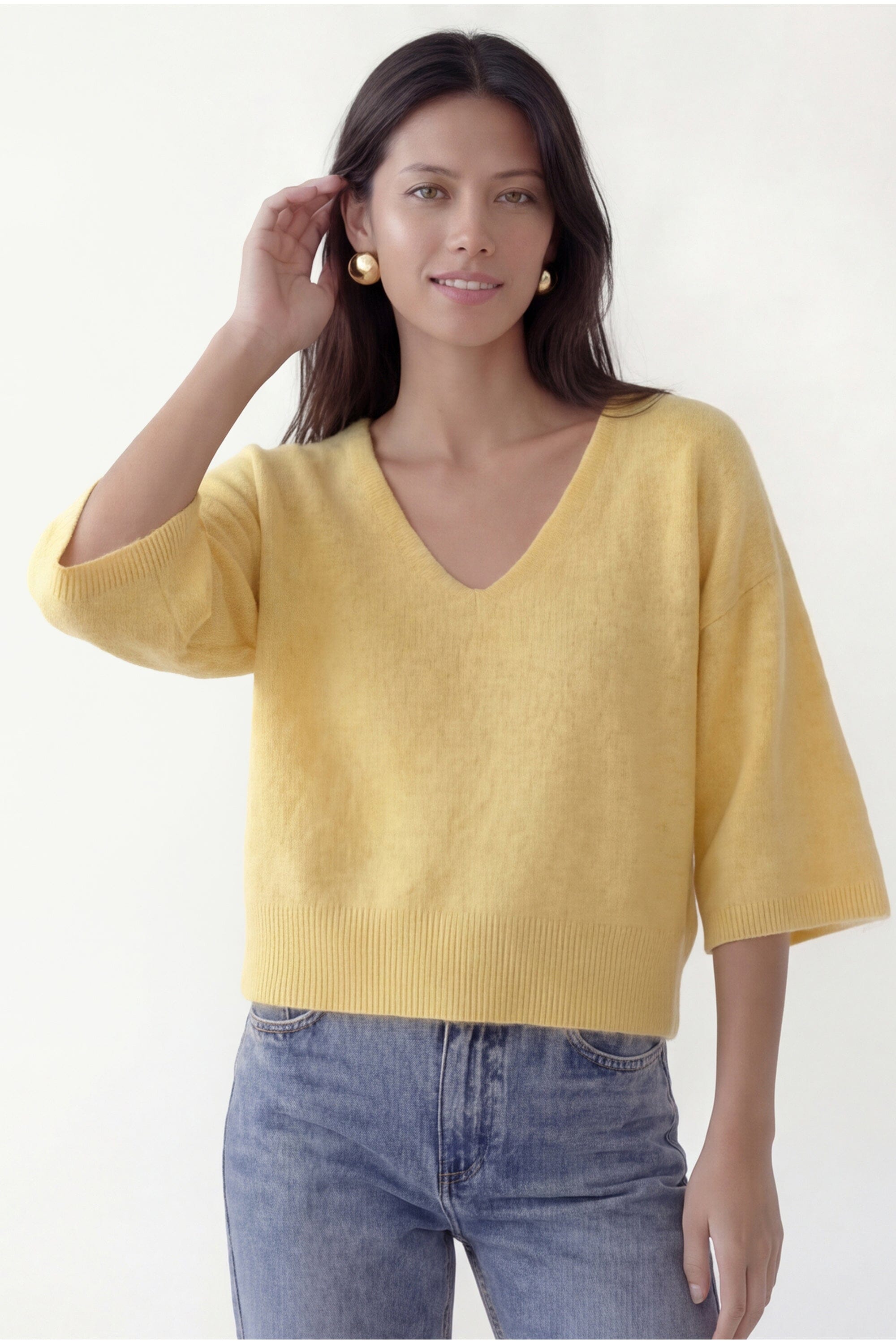 PULL LOOSE - BRUNO - JAUNE PULL NEW KOOKAI Mode Kookai