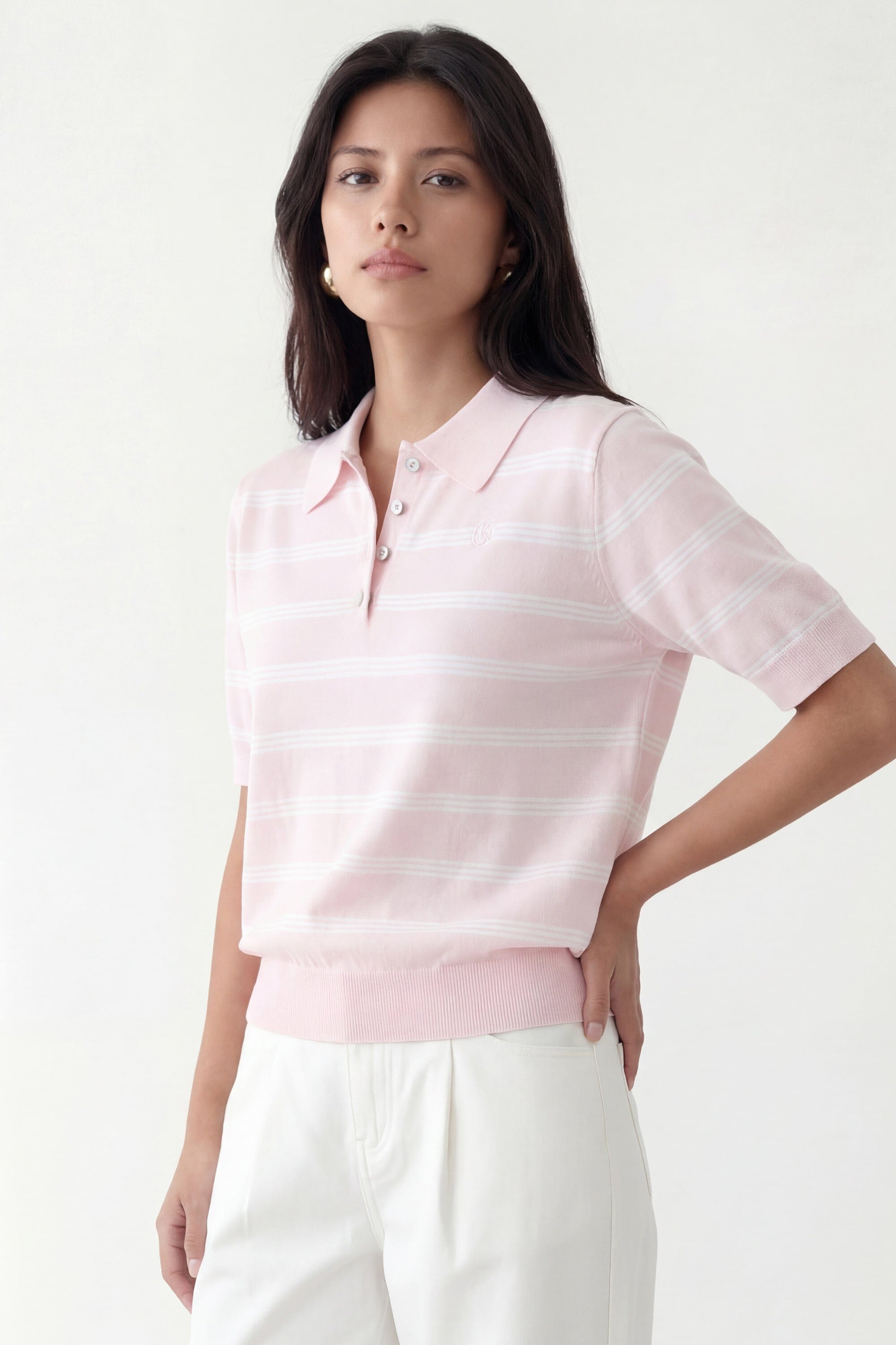 PULL MANCHES COURTES - CURT - DRAGEE/ECRU PULL NEW KOOKAI Mode Kookai