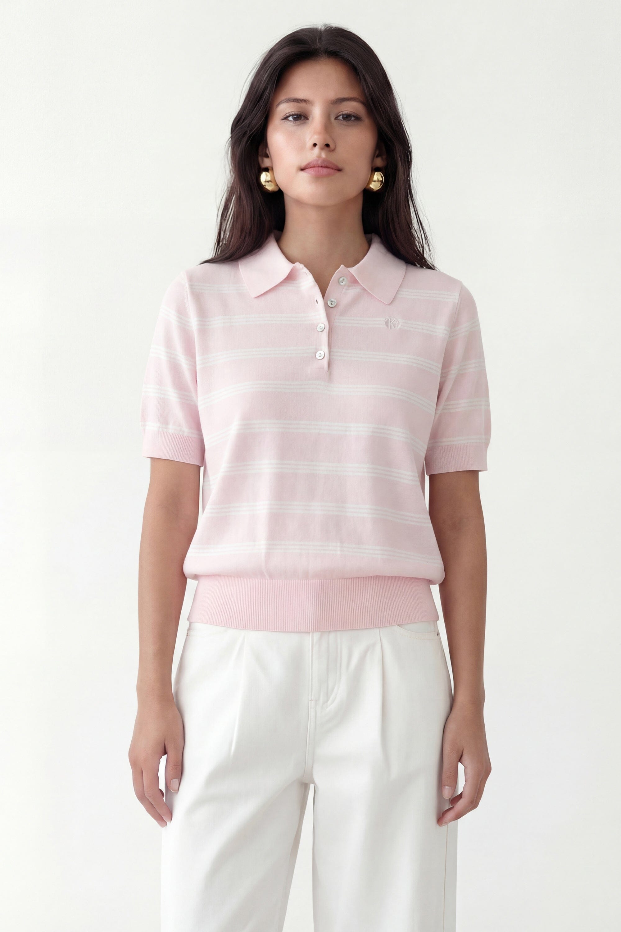 PULL MANCHES COURTES - CURT - DRAGEE/ECRU PULL NEW KOOKAI Mode Kookai