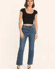 PULL MANCHES COURTES - NOIR - AVA PULL KOOKAI Mode Kookai