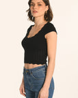 PULL MANCHES COURTES - NOIR - AVA PULL KOOKAI Mode Kookai