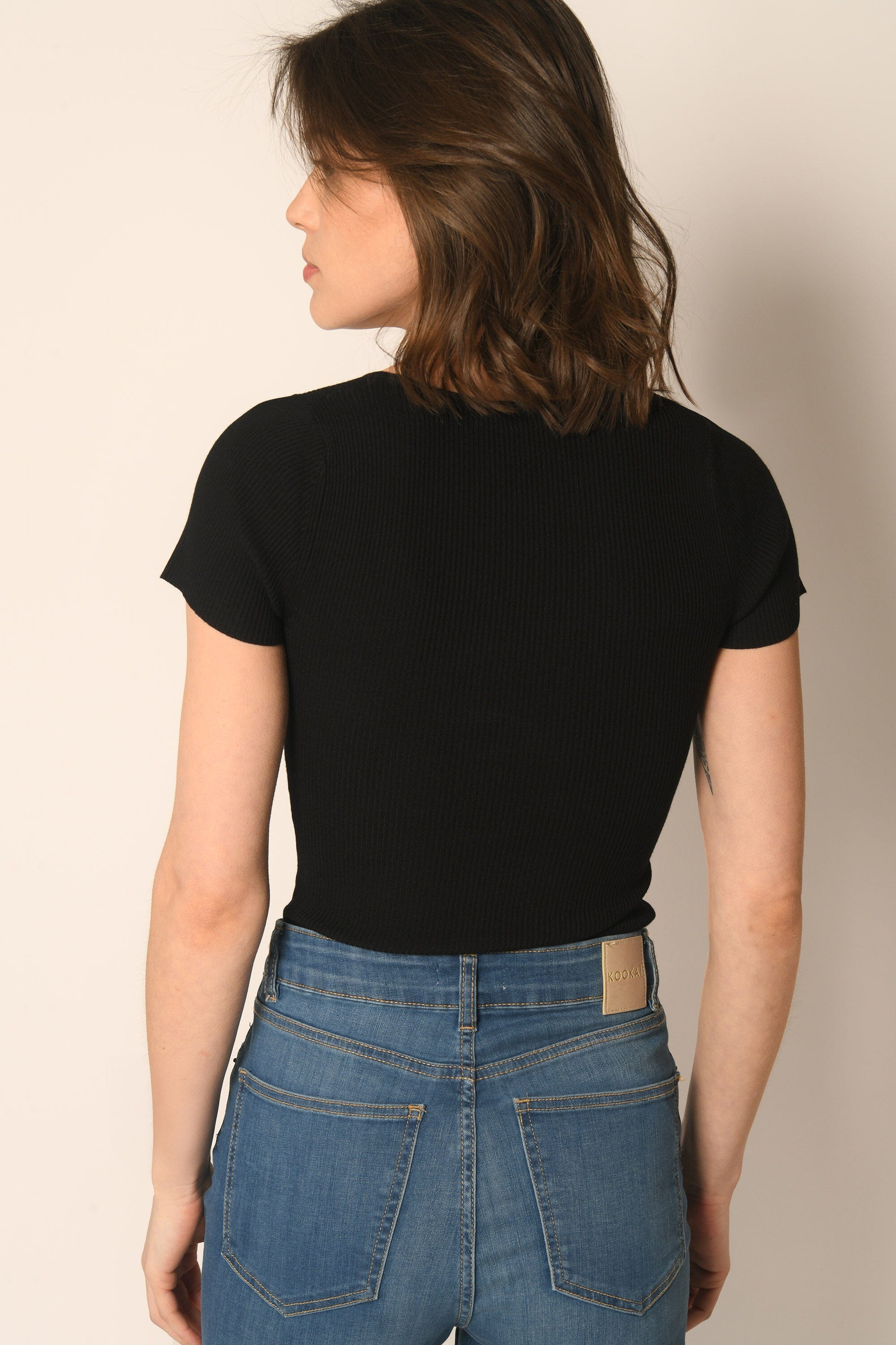 PULL MANCHES COURTES - NOIR - LOLITA PULL KOOKAI Mode Kookai