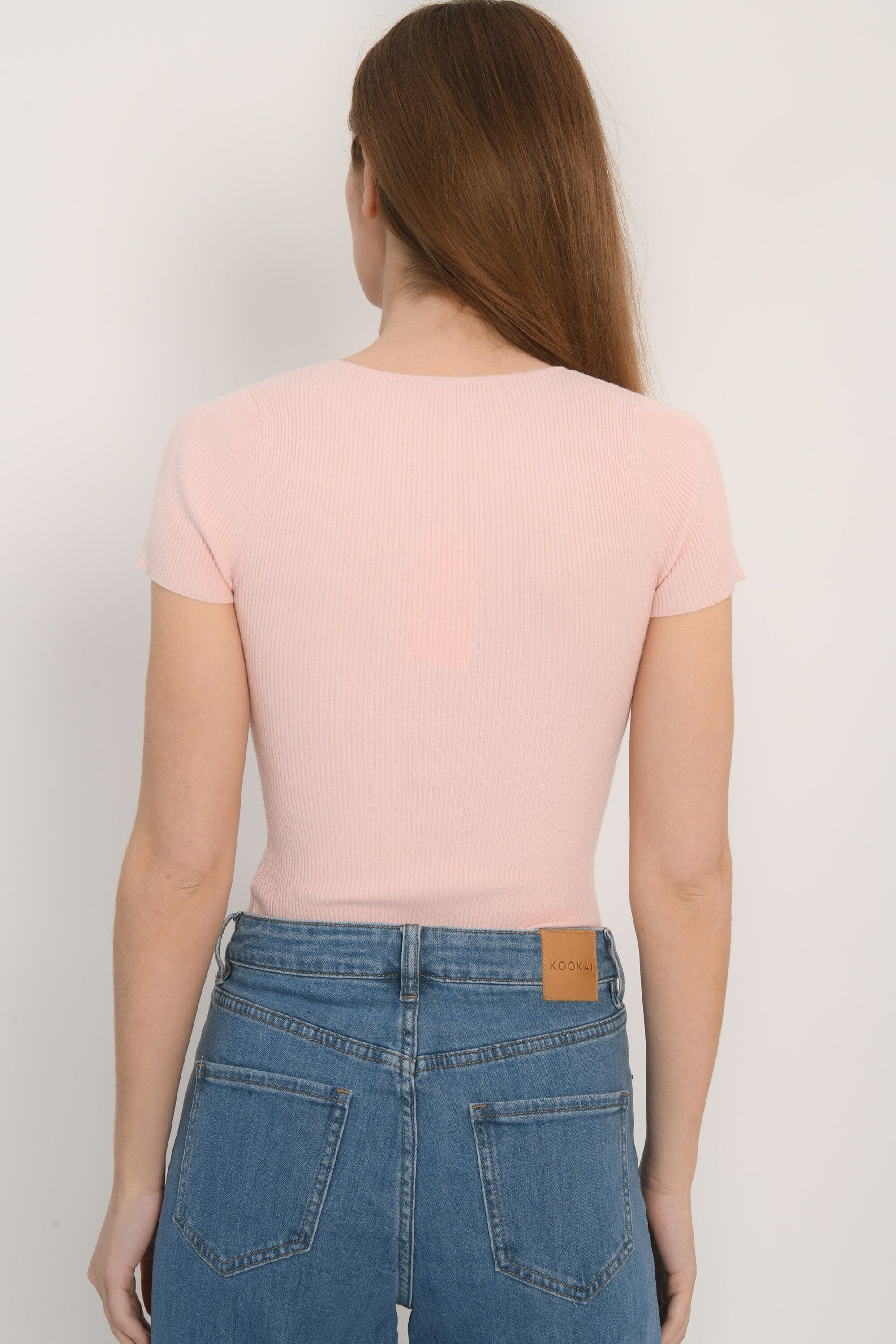 PULL MANCHES COURTES - ROSE PALE - LOLITA PULL KOOKAI Mode Kookai
