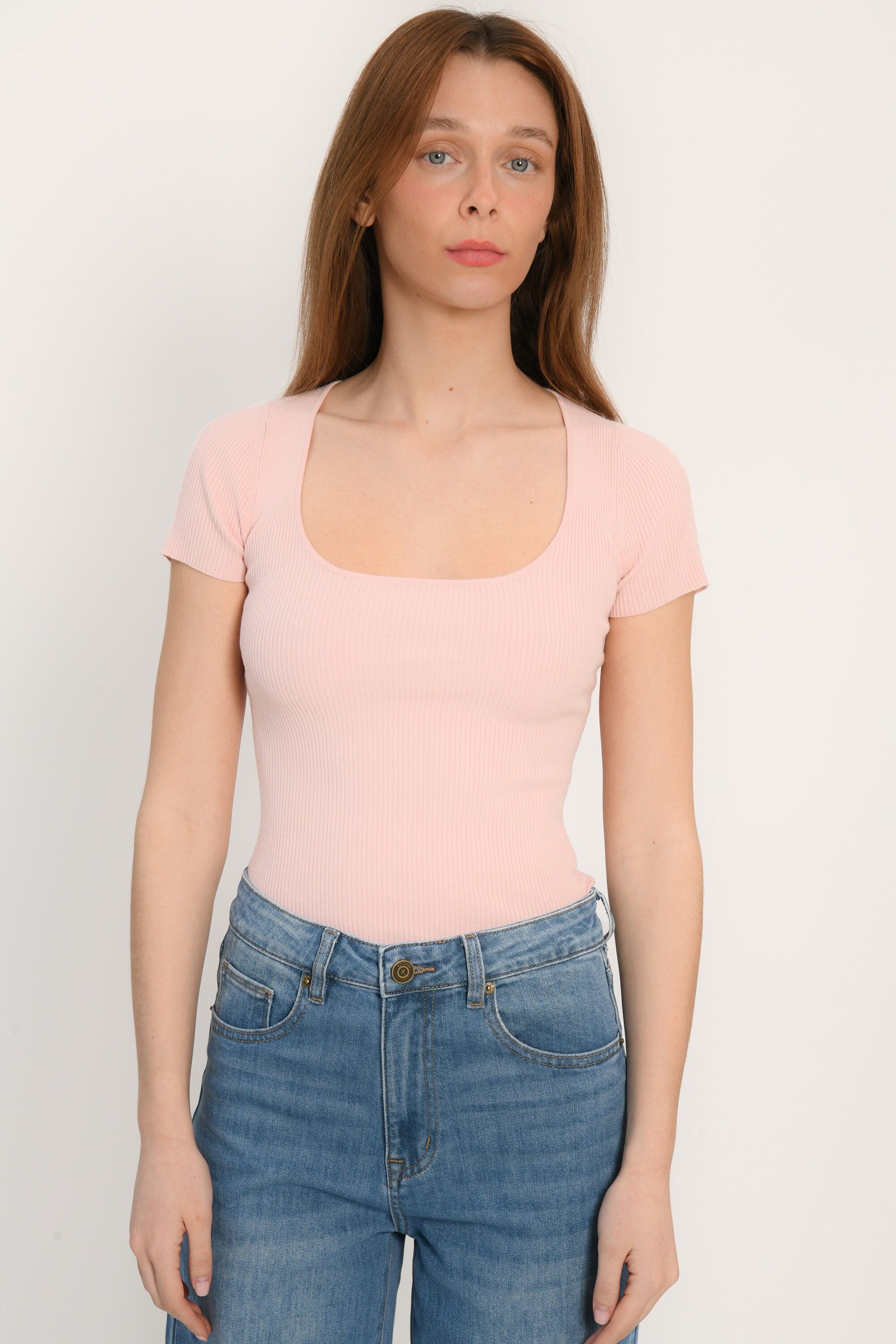PULL MANCHES COURTES - ROSE PALE - LOLITA PULL KOOKAI Mode Kookai