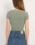 PULL MANCHES COURTES - SAUGE - LOLITA PULL KOOKAI Mode Kookai