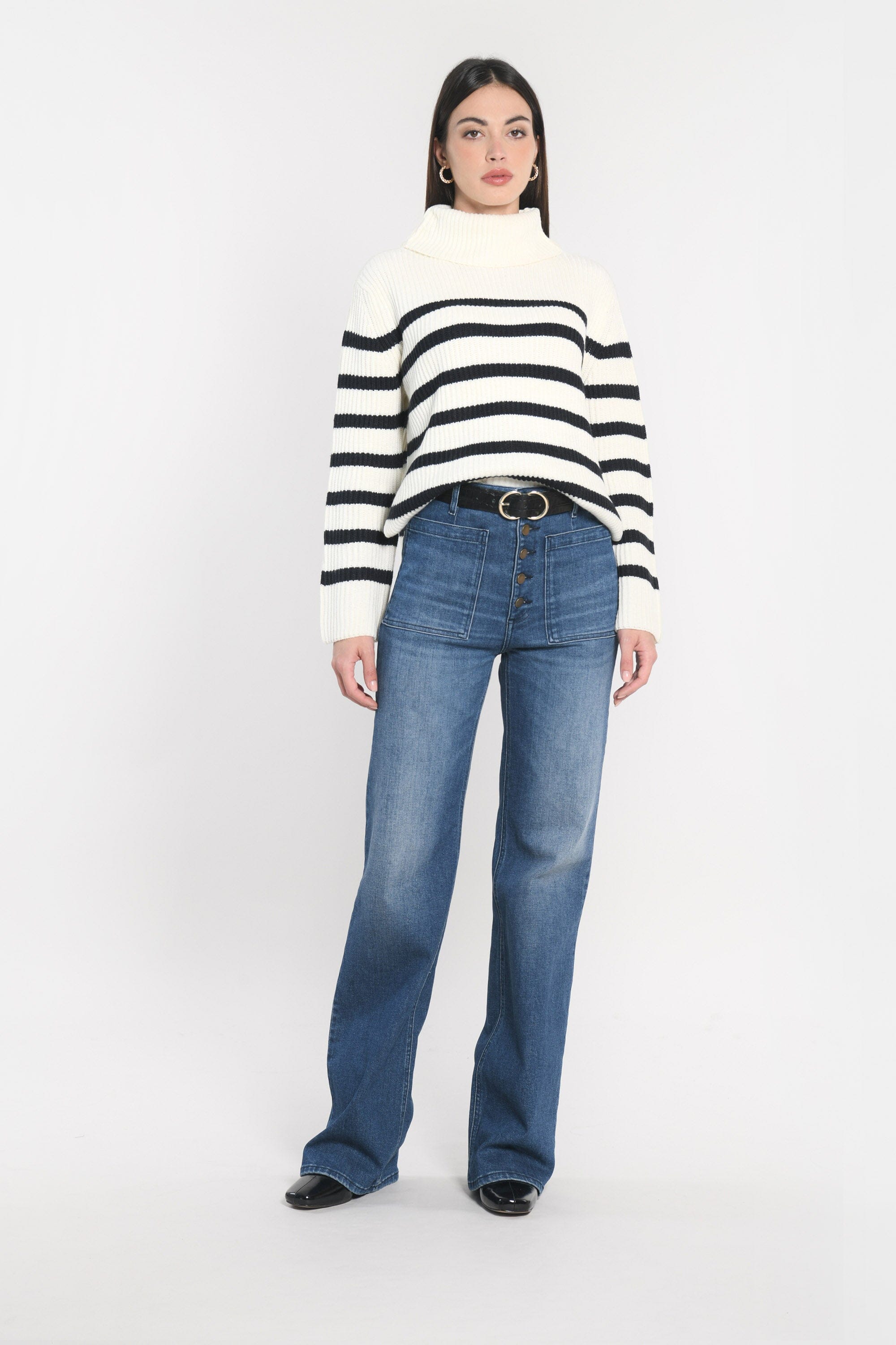 PULL MARIN SIW ÉCRU/MARINE PULL KOOKAI Mode Kookai