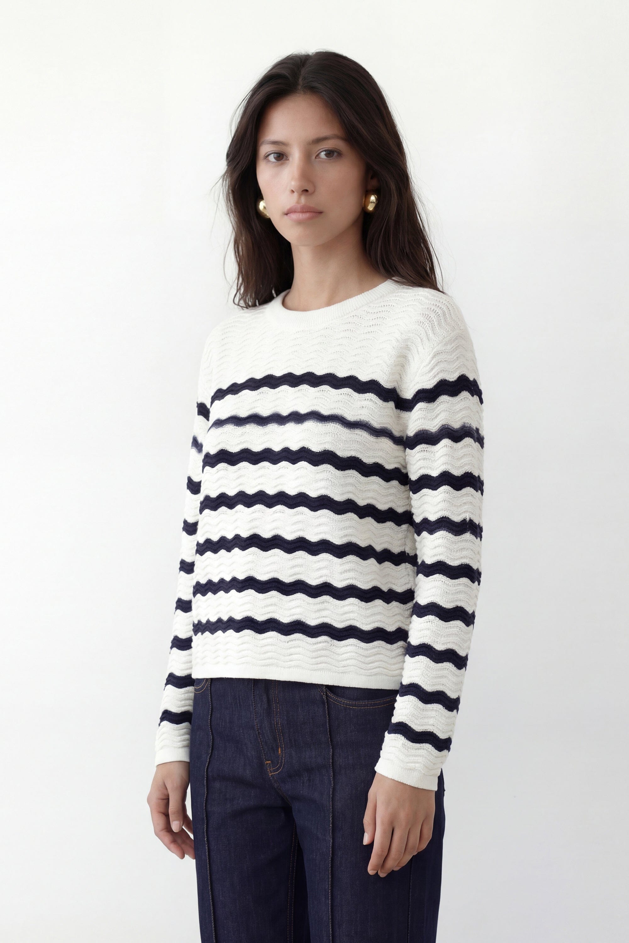 PULL MARINIERE - CAREN - ECRU/MARINE PULL NEW KOOKAI Mode Kookai