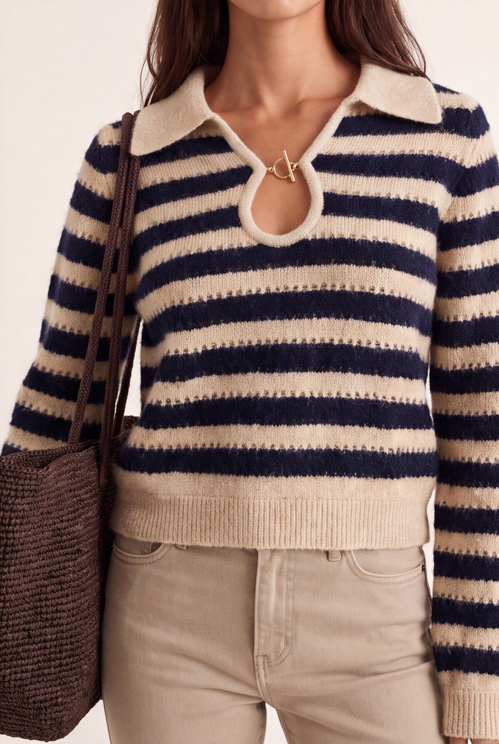 PULL MARINIERE - DIMA - BEIGE/NAVY PULL NEW KOOKAI Mode Kookai