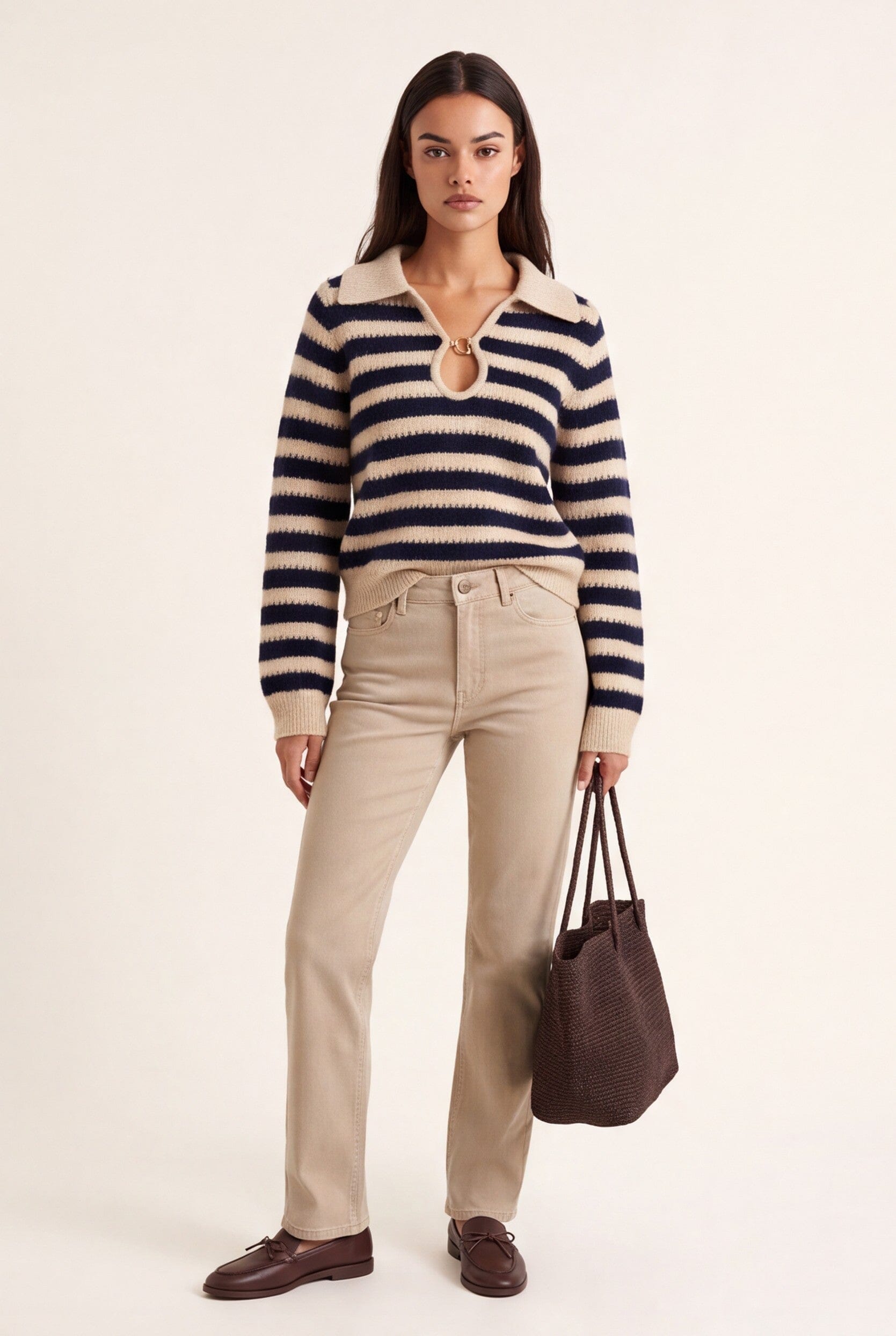 PULL MARINIERE - DIMA - BEIGE/NAVY PULL NEW KOOKAI Mode Kookai