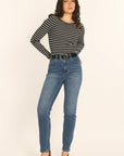PULL - NAVY/ÉCRU - ALIDA PULL KOOKAI Mode Kookai