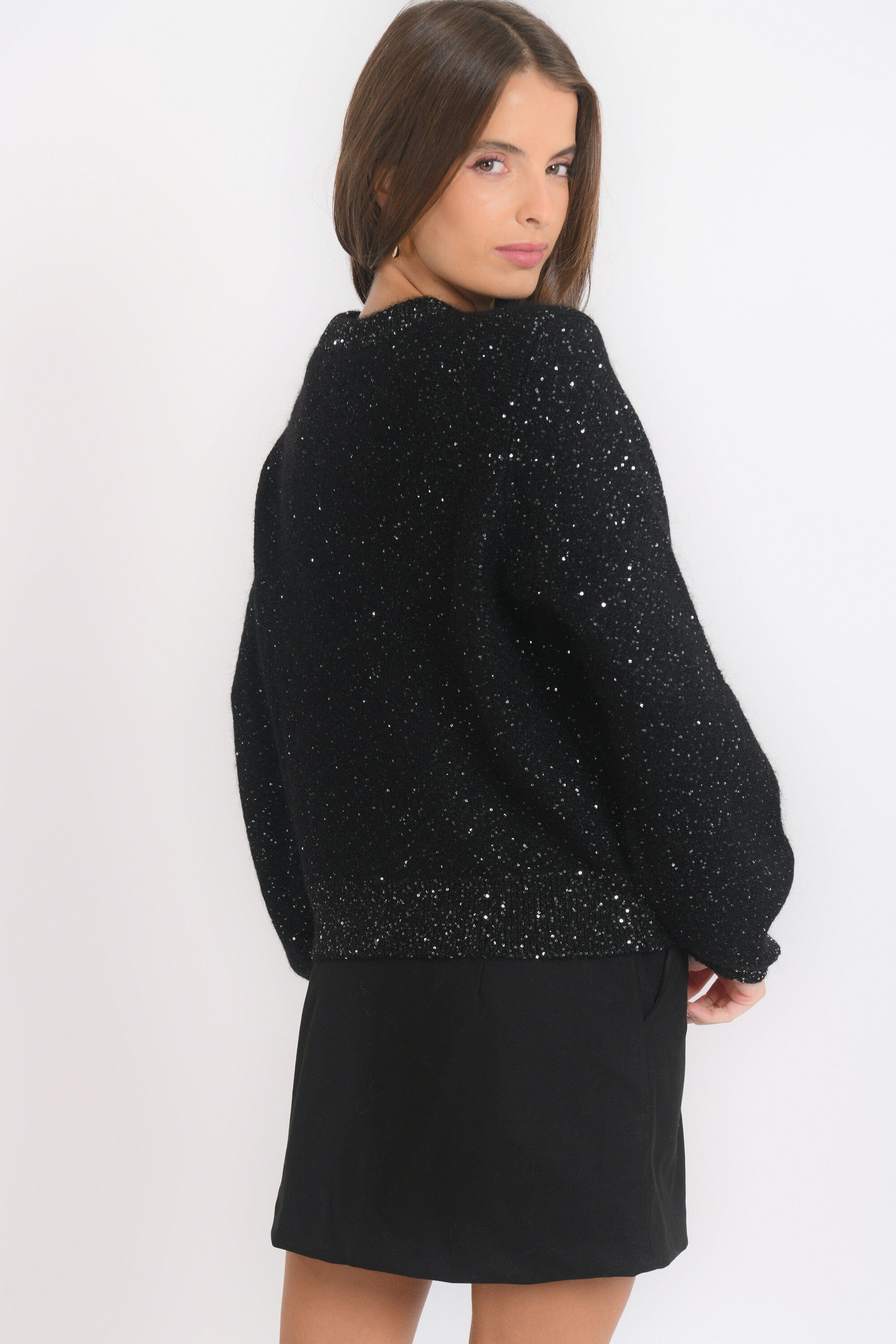 PULL - PAILLETTE - NOIR PULL NEW KOOKAI Mode Kookai