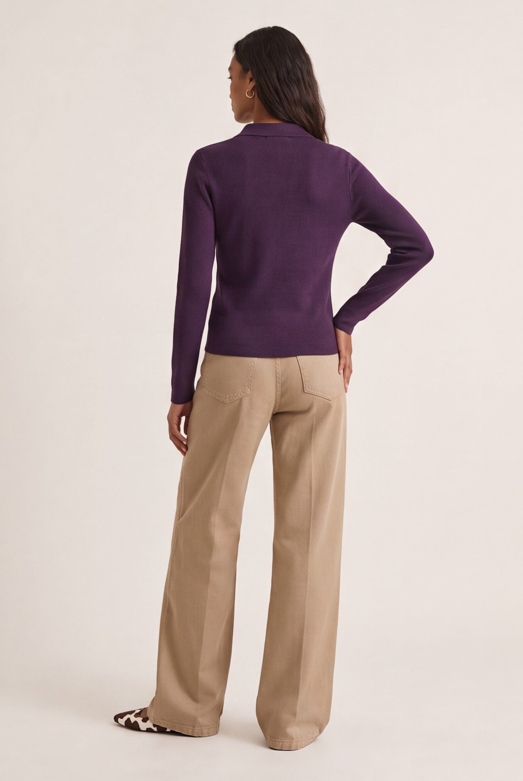 PULL POLO - D-CRISTINA - AUBERGINE PULL NEW KOOKAI Mode Kookai