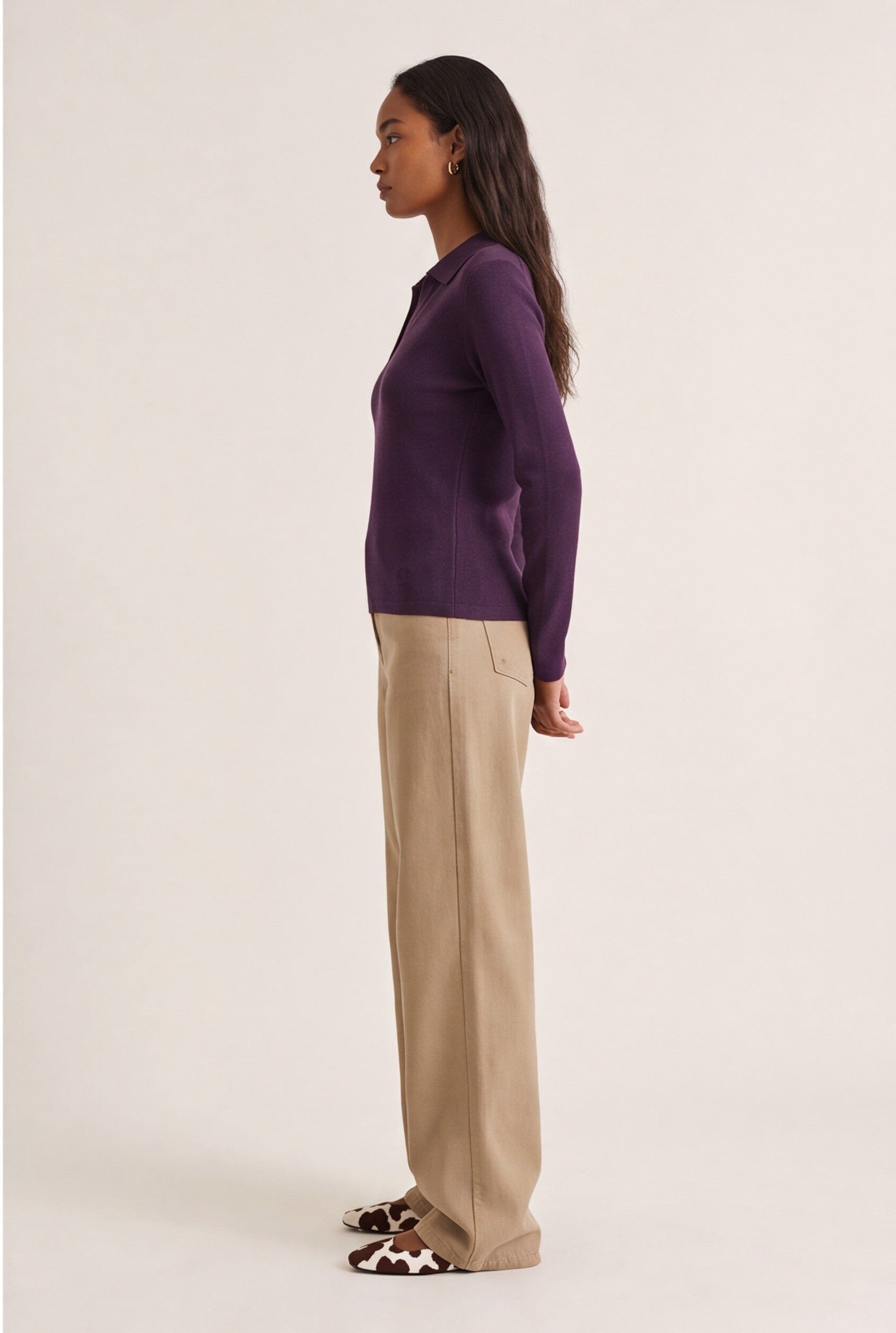 PULL POLO - D-CRISTINA - AUBERGINE PULL NEW KOOKAI Mode Kookai