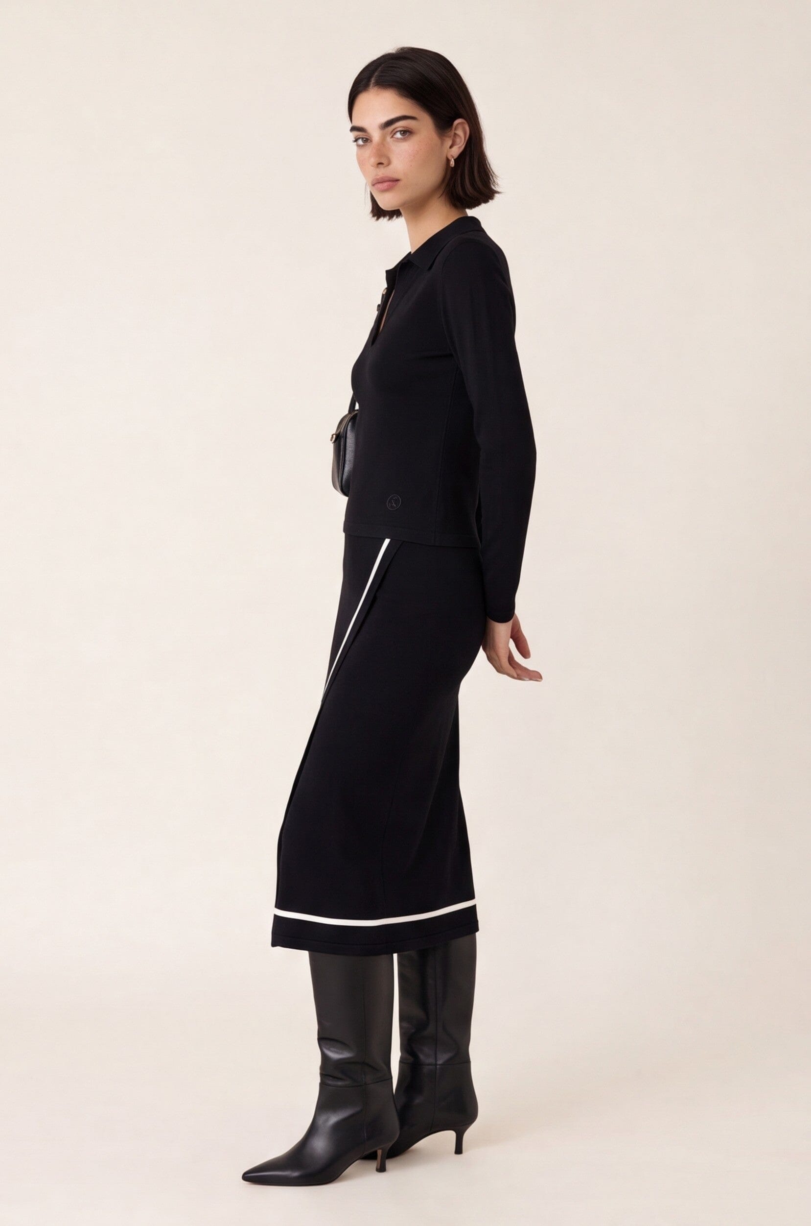PULL POLO - D-CRISTINA - NOIR PULL NEW KOOKAI Mode Kookai