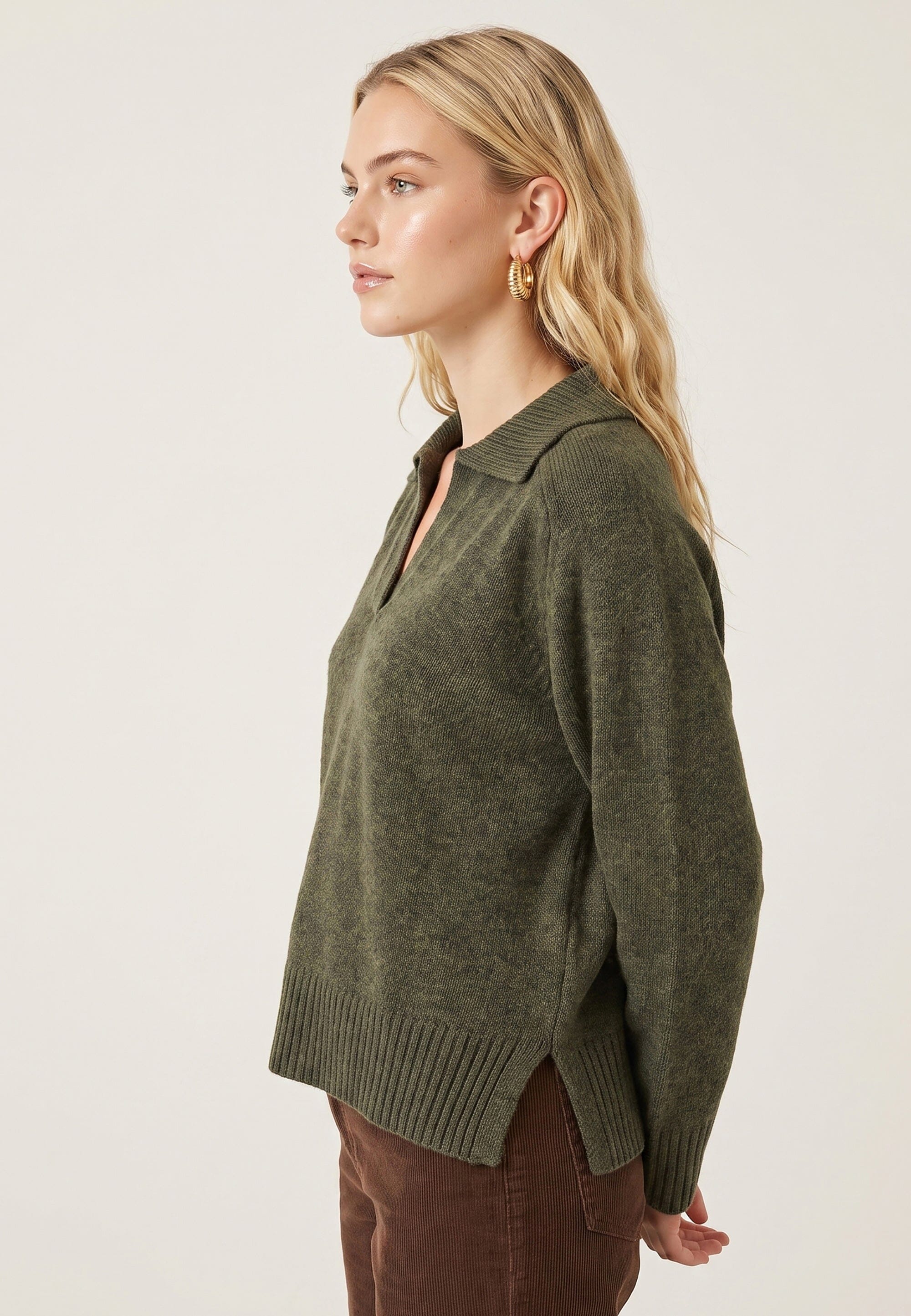 PULL POLO - DOROTHEE - KAKI PULL NEW KOOKAI Mode Kookai