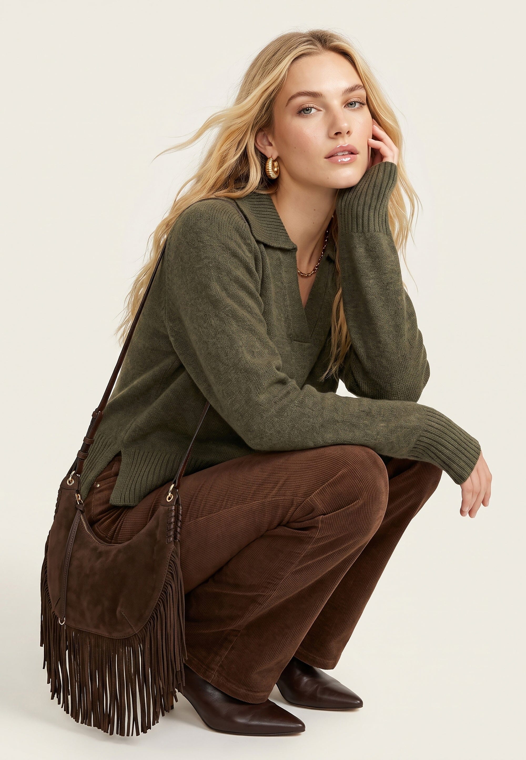 PULL POLO - DOROTHEE - KAKI PULL NEW KOOKAI Mode Kookai
