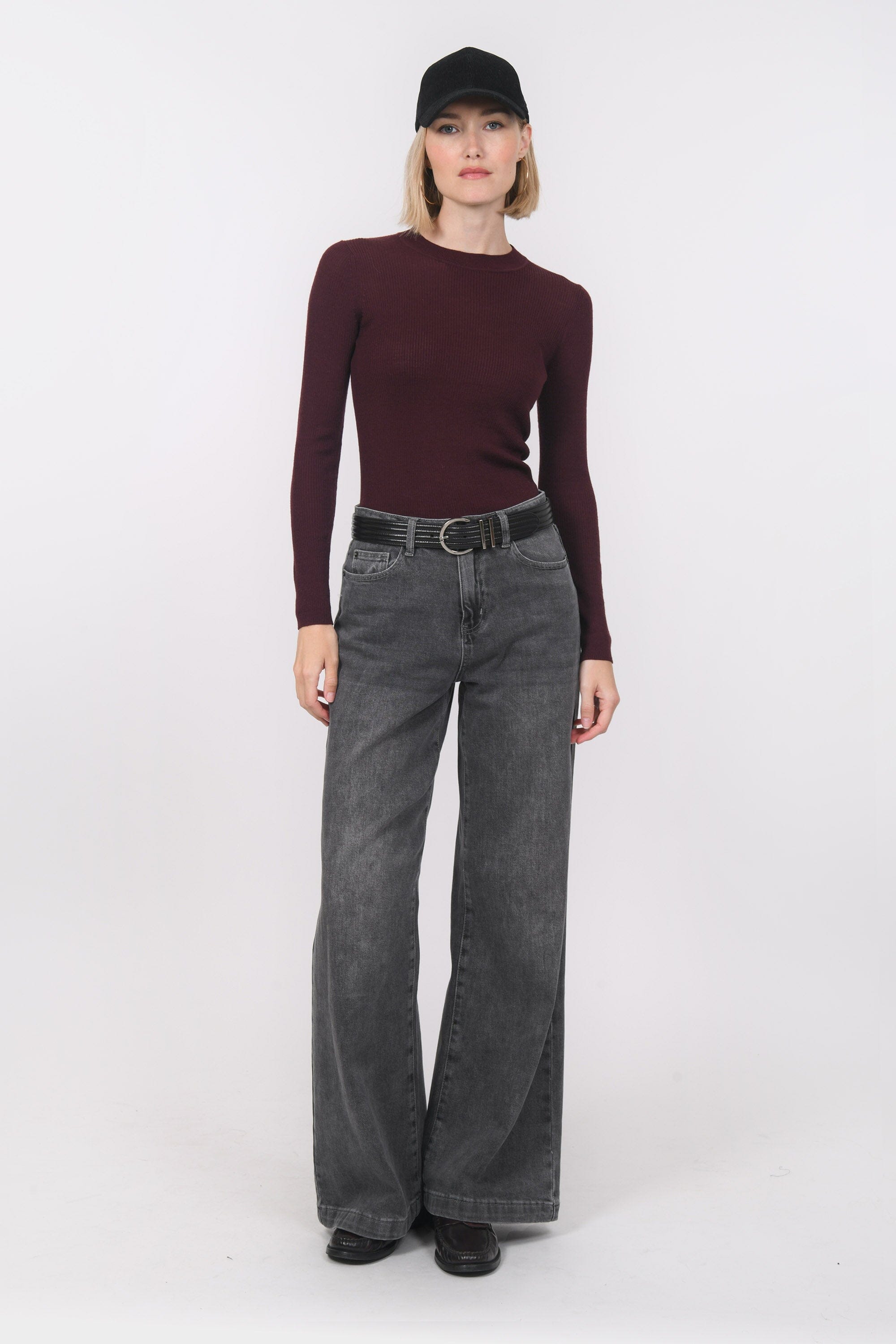 PULL RAS DE COU - B-OLYMPE - BORDEAUX PULL NEW KOOKAI Mode Kookai