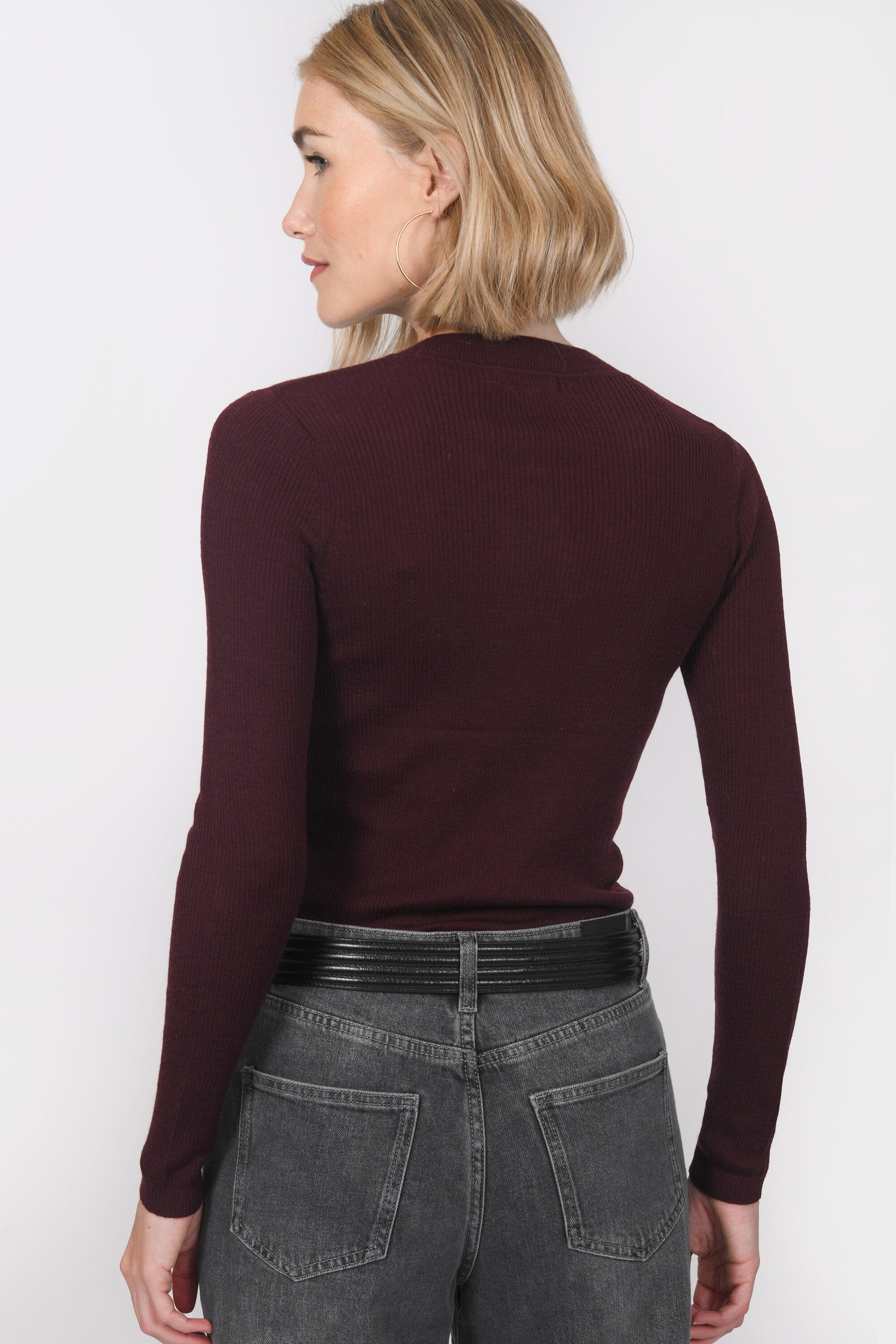 PULL RAS DE COU - B-OLYMPE - BORDEAUX PULL NEW KOOKAI Mode Kookai