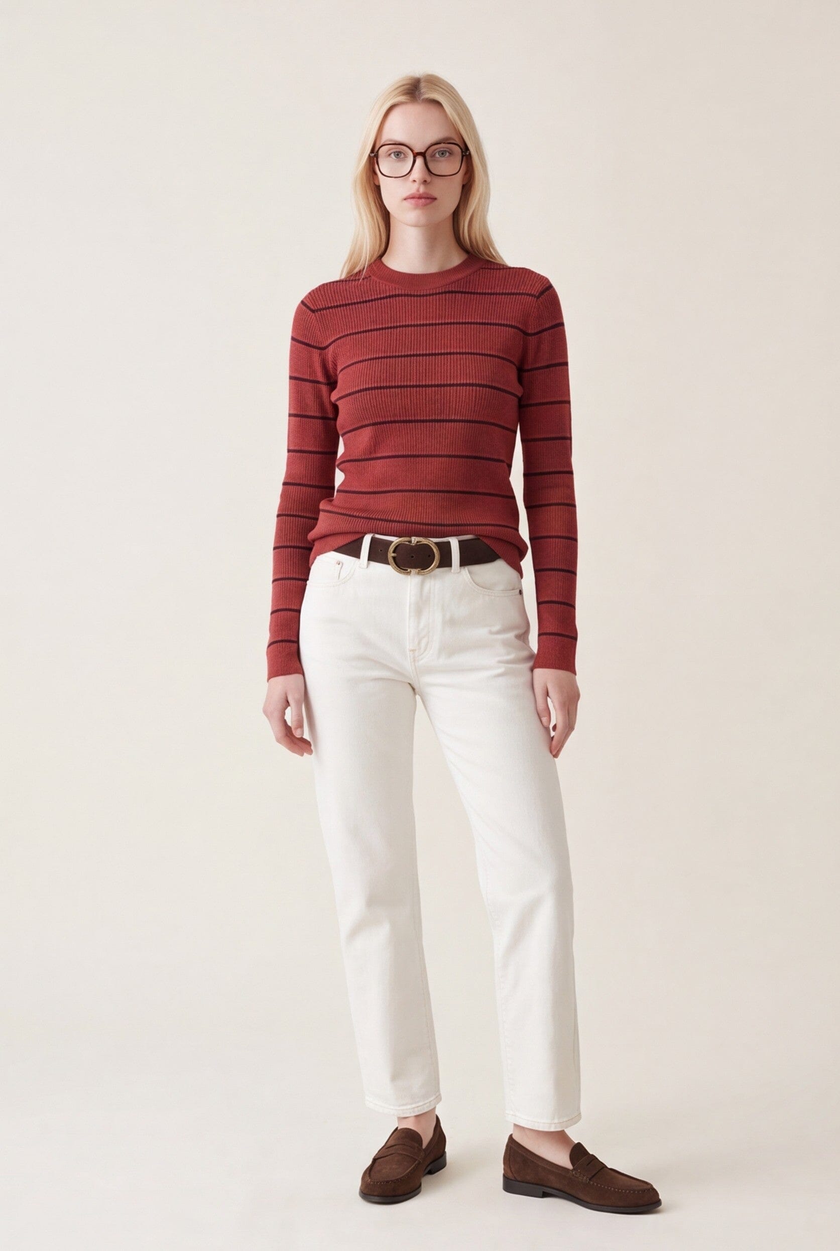 PULL RAS DE COU RAYE - OLYMPE - BLUSH PULL NEW KOOKAI Mode Kookai