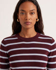PULL RAS DE COU RAYE - OLYMPE - BORDEAUX PULL NEW KOOKAI Mode Kookai