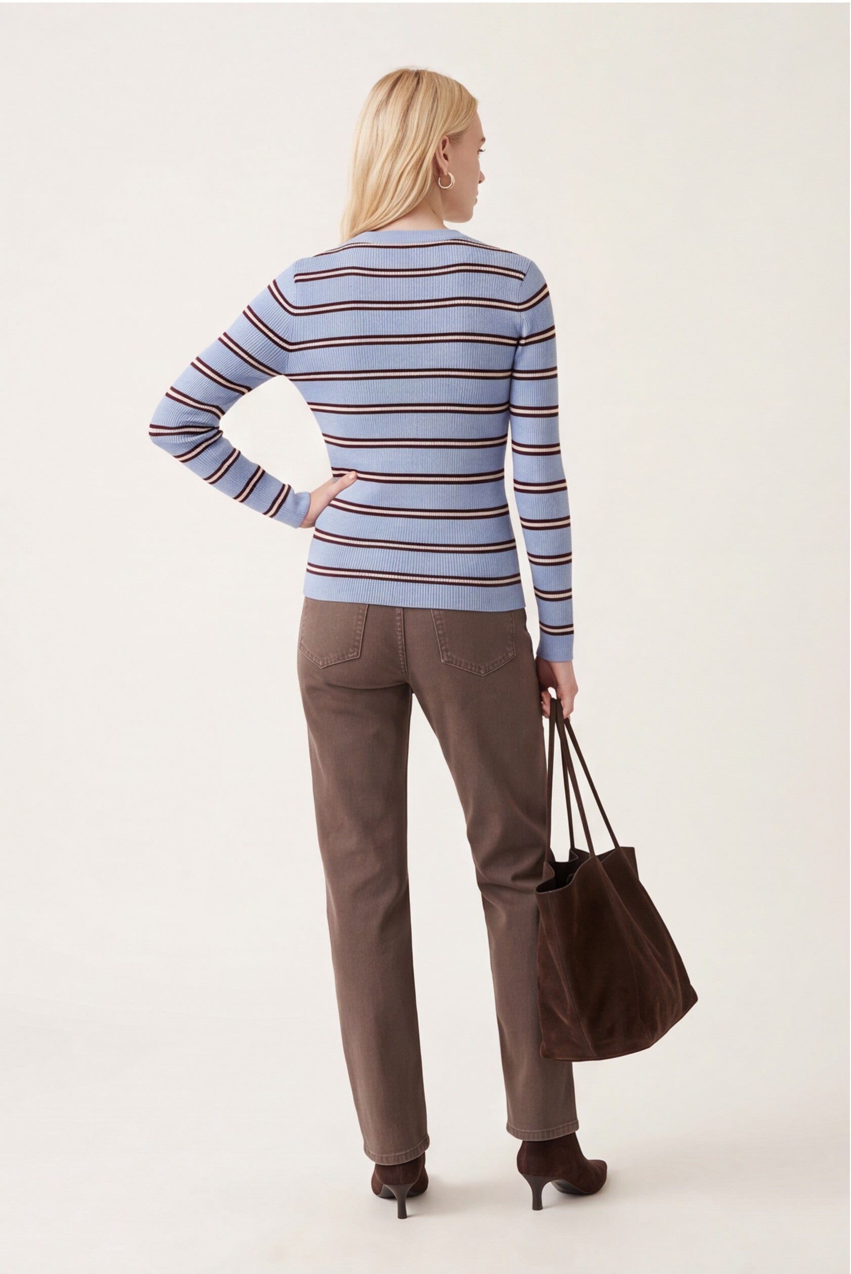 PULL RAS DE COU RAYE - OLYMPE - CIEL PULL NEW KOOKAI Mode Kookai