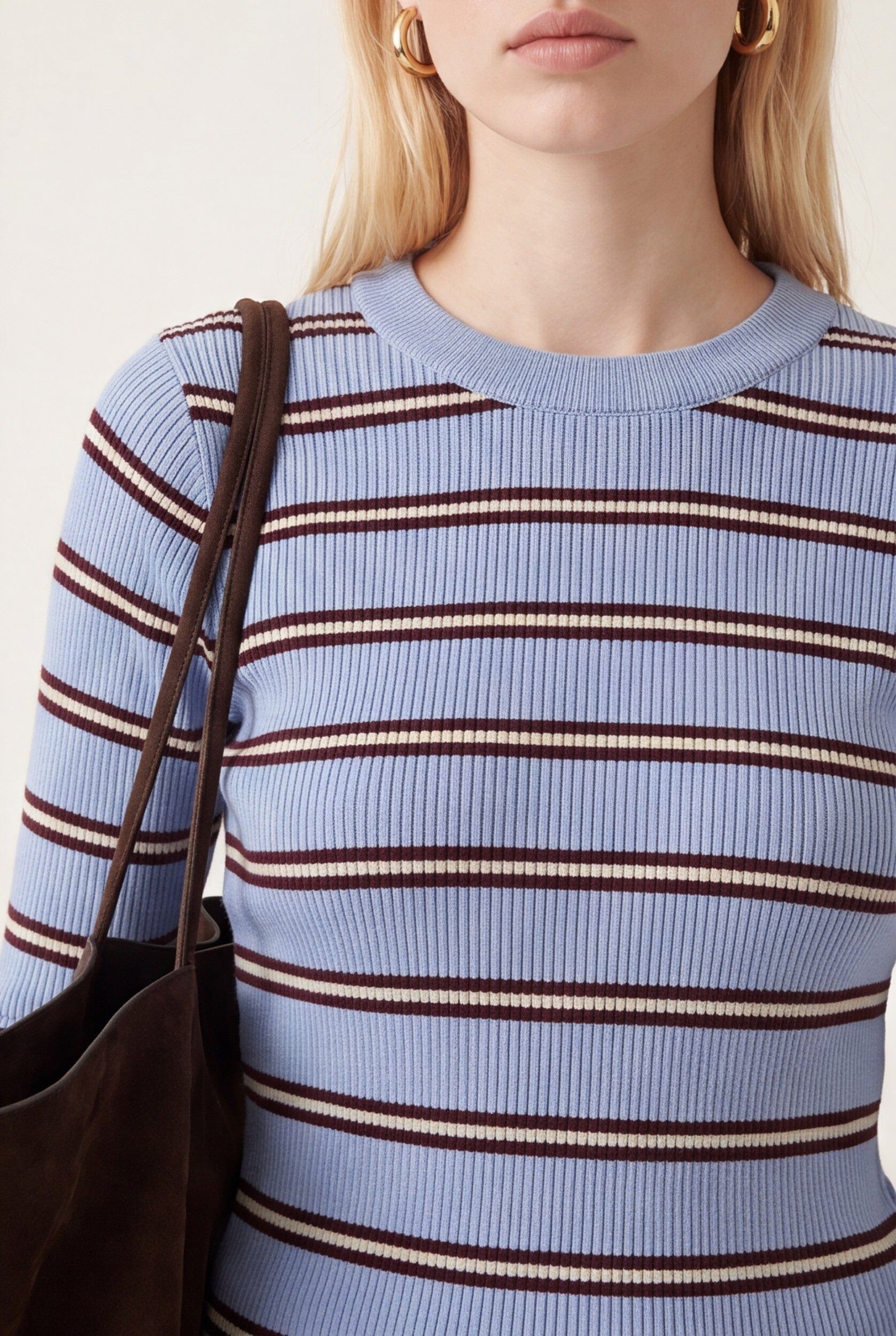 PULL RAS DE COU RAYE - OLYMPE - CIEL PULL NEW KOOKAI Mode Kookai