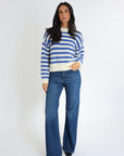 PULL RAYÉ CENDY ÉCRU/BLEU PULL NEW KOOKAI Mode Kookai