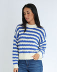 PULL RAYÉ CENDY ÉCRU/BLEU PULL NEW KOOKAI Mode Kookai