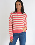 PULL RAYÉ CENDY ROSE/ÉCRU PULL NEW KOOKAI Mode Kookai