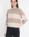 PULL RAYÉ COLETTE BROWN/BEIGE CHINÉ PULL KOOKAI Mode Kookai