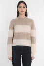 PULL RAYÉ COLETTE BROWN/BEIGE CHINÉ PULL KOOKAI Mode Kookai