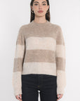 PULL RAYÉ COLETTE BROWN/BEIGE CHINÉ PULL KOOKAI Mode Kookai