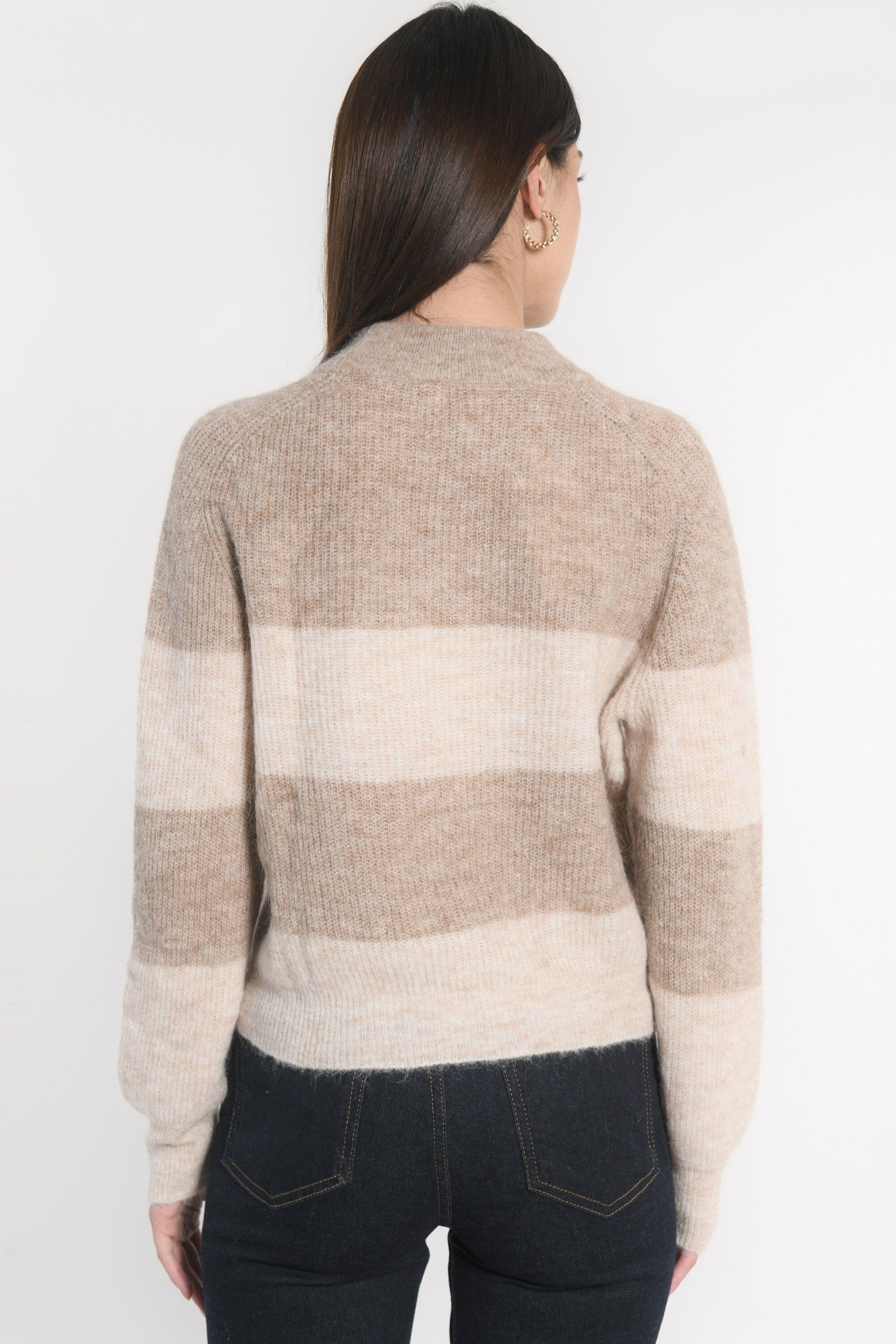 PULL RAYÉ COLETTE BROWN/BEIGE CHINÉ PULL KOOKAI Mode Kookai