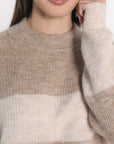 PULL RAYÉ COLETTE BROWN/BEIGE CHINÉ PULL KOOKAI Mode Kookai