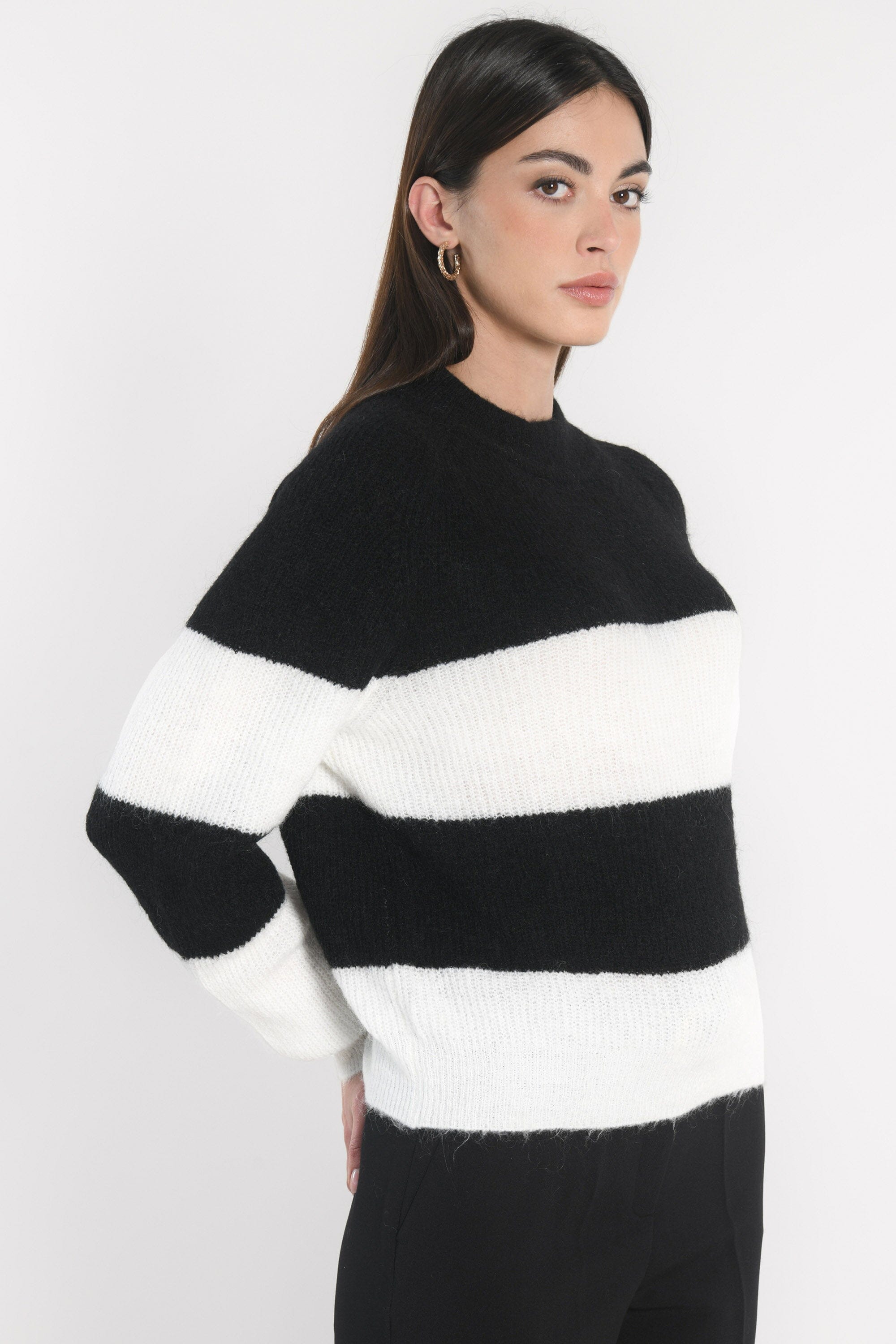 PULL RAYÉ COLETTE NOIR/ÉCRU PULL KOOKAI Mode Kookai