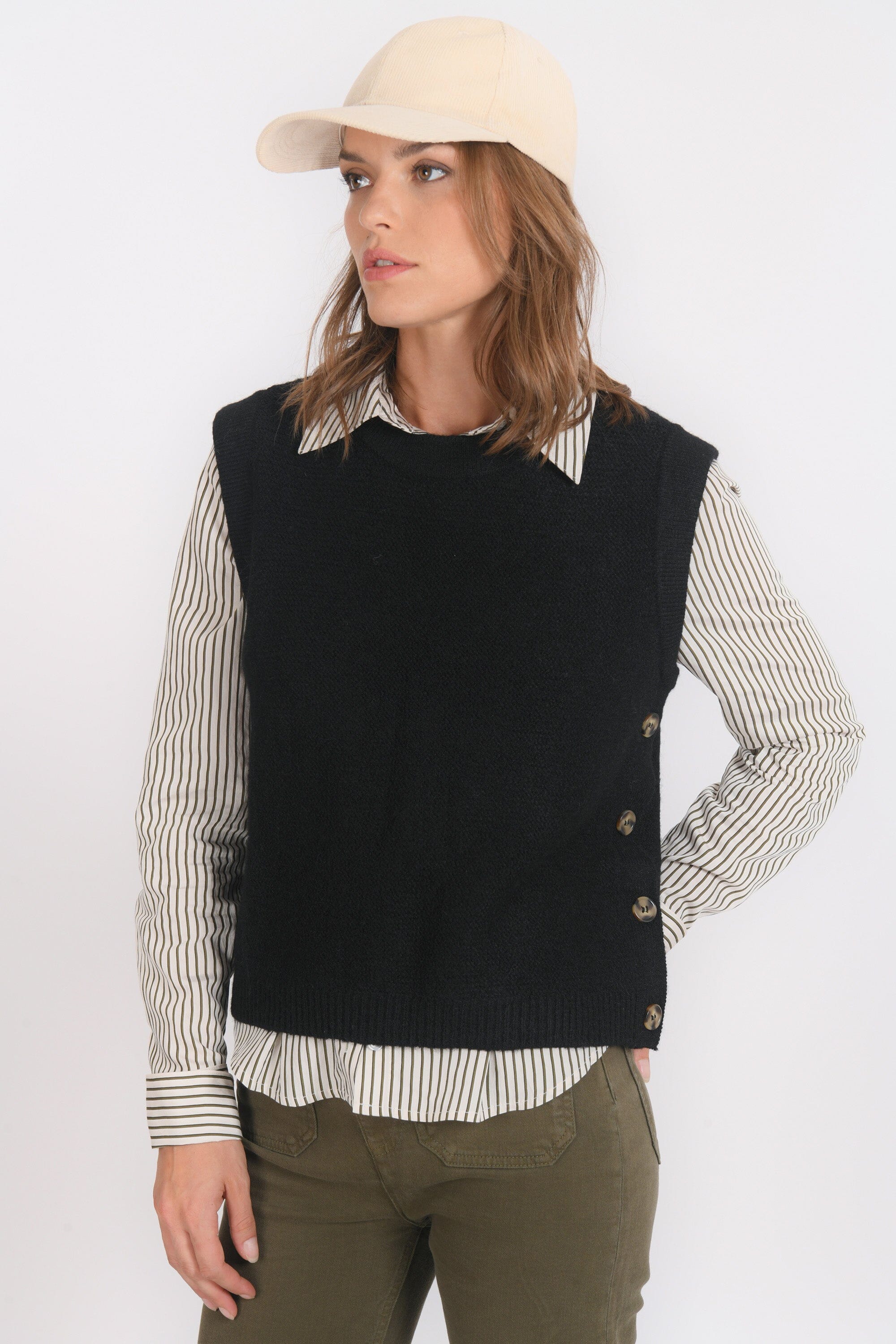 PULL SANS MANCHE - BAMBI - NOIR PULL NEW KOOKAI Mode Kookai