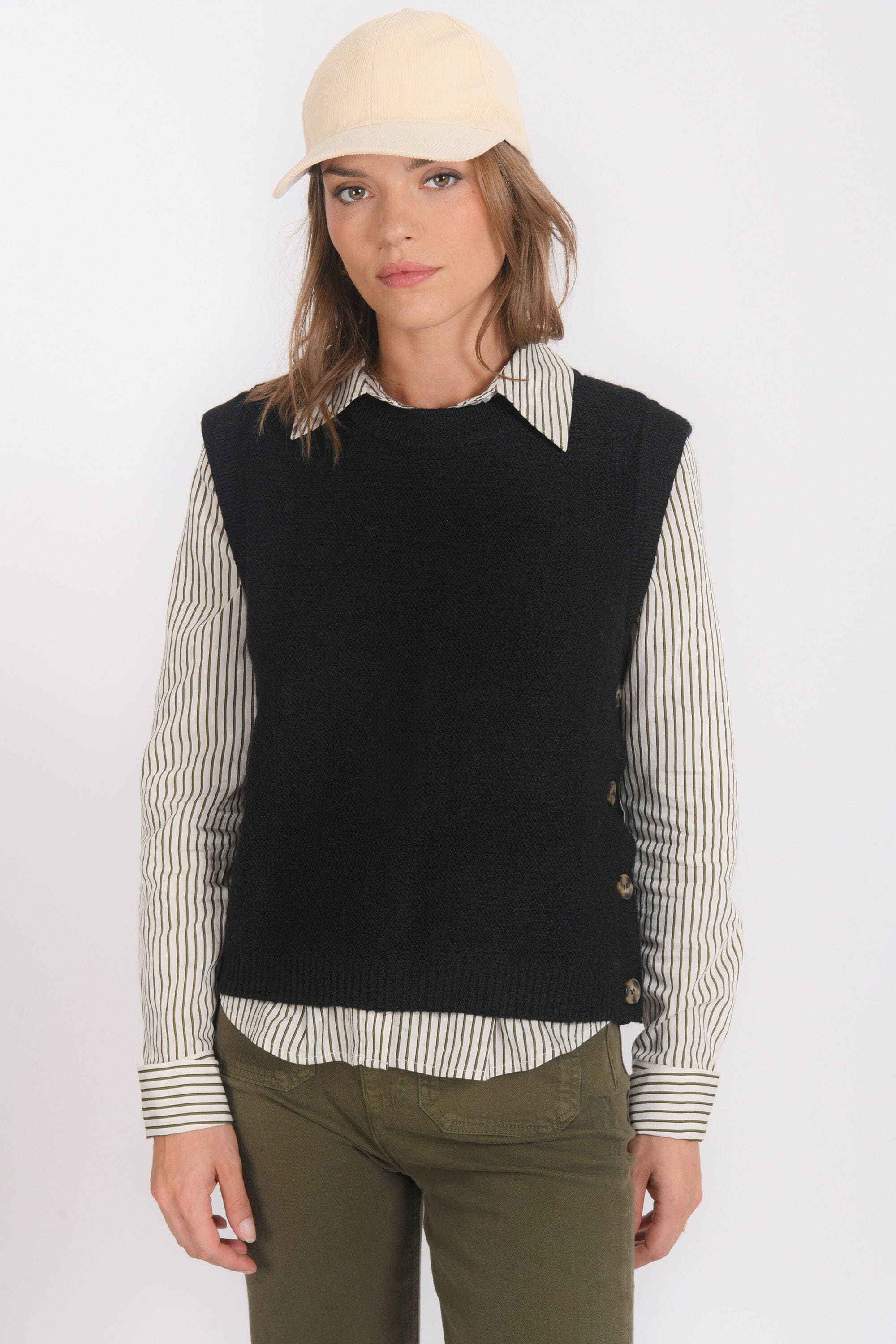 PULL SANS MANCHE - BAMBI - NOIR PULL NEW KOOKAI Mode Kookai