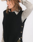 PULL SANS MANCHE - BAMBI - NOIR PULL NEW KOOKAI Mode Kookai
