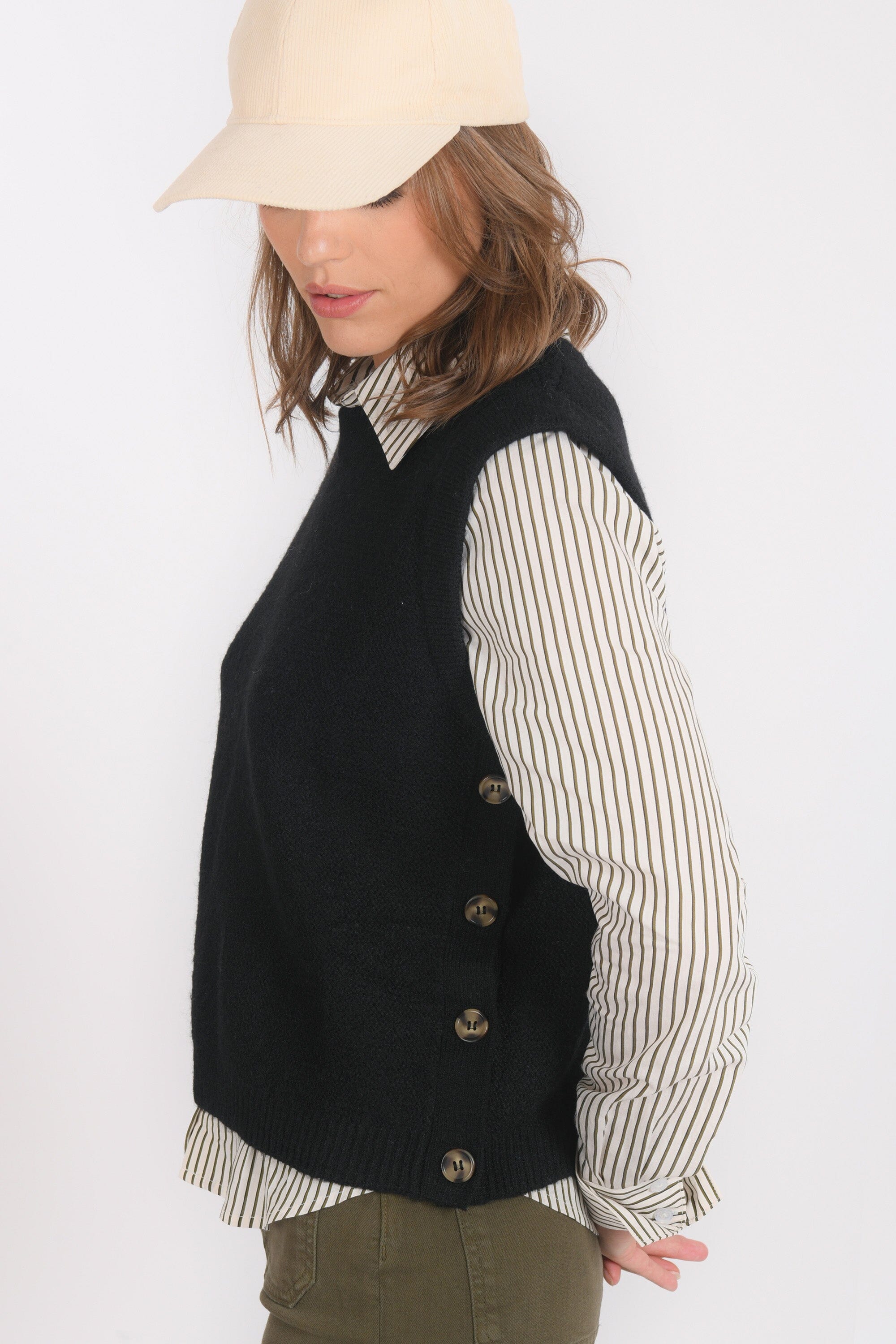 PULL SANS MANCHE - BAMBI - NOIR PULL NEW KOOKAI Mode Kookai