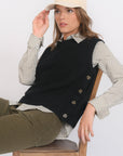 PULL SANS MANCHE - BAMBI - NOIR PULL NEW KOOKAI Mode Kookai