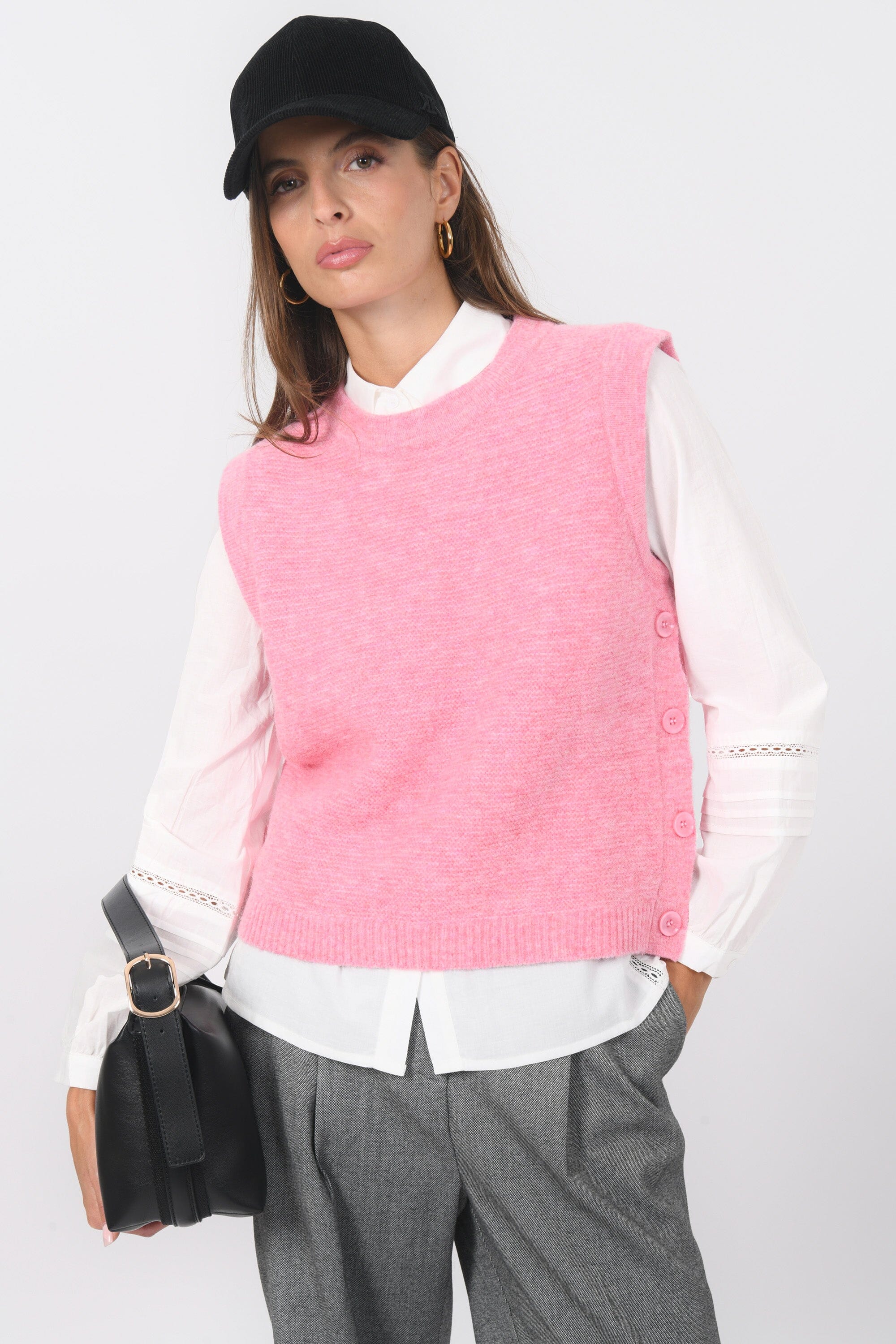 PULL SANS MANCHE - BAMBI - ROSE PULL NEW KOOKAI Mode Kookai