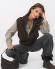 PULL SANS MANCHE - BIANCA - CHOCOLAT PULL NEW KOOKAI Mode Kookai