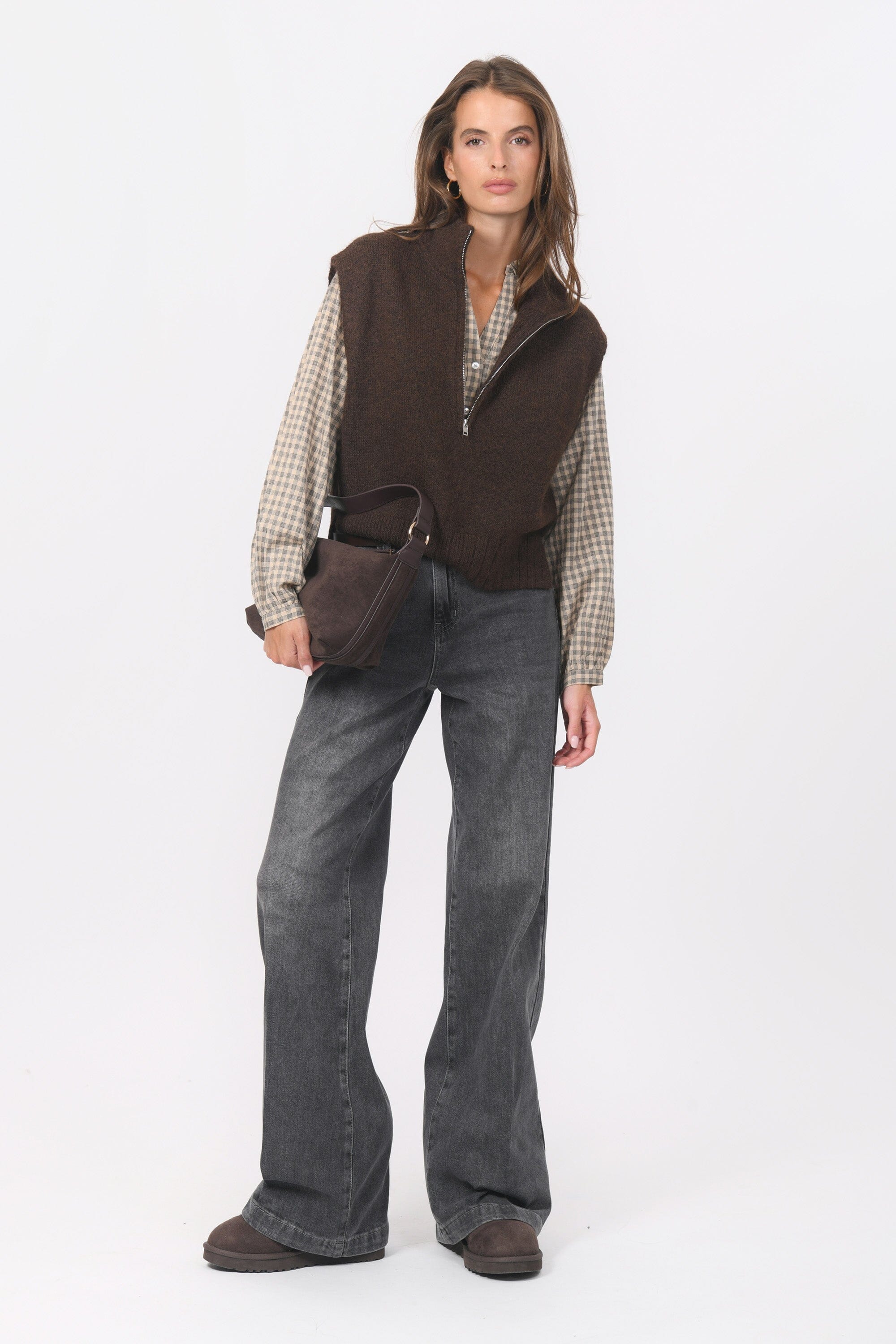 PULL SANS MANCHE - BIANCA - CHOCOLAT PULL NEW KOOKAI Mode Kookai