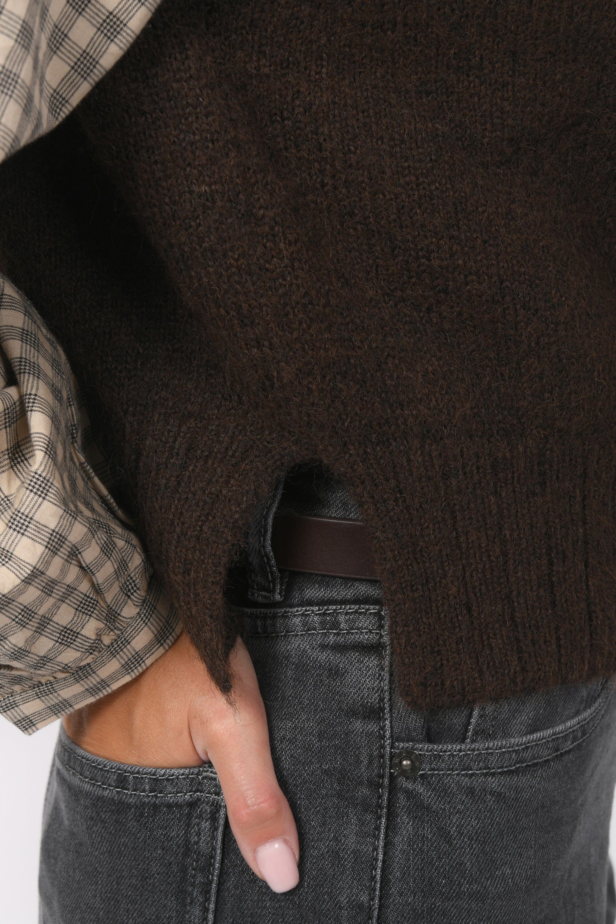 PULL SANS MANCHE - BIANCA - CHOCOLAT PULL NEW KOOKAI Mode Kookai
